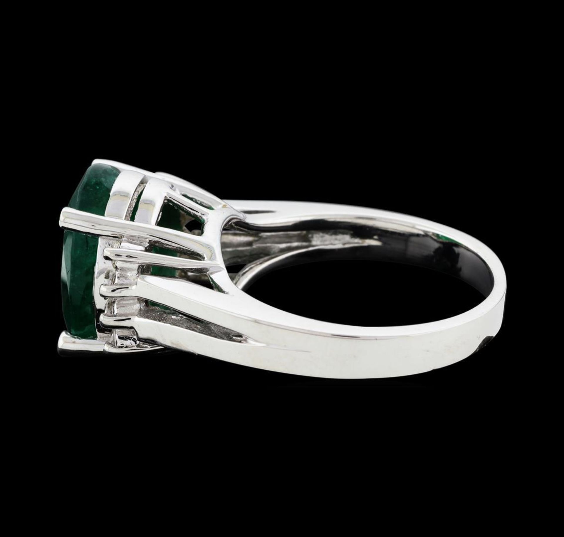 5.53 ctw Emerald and Diamond Ring - 14KT White Gold - Image 3 of 5