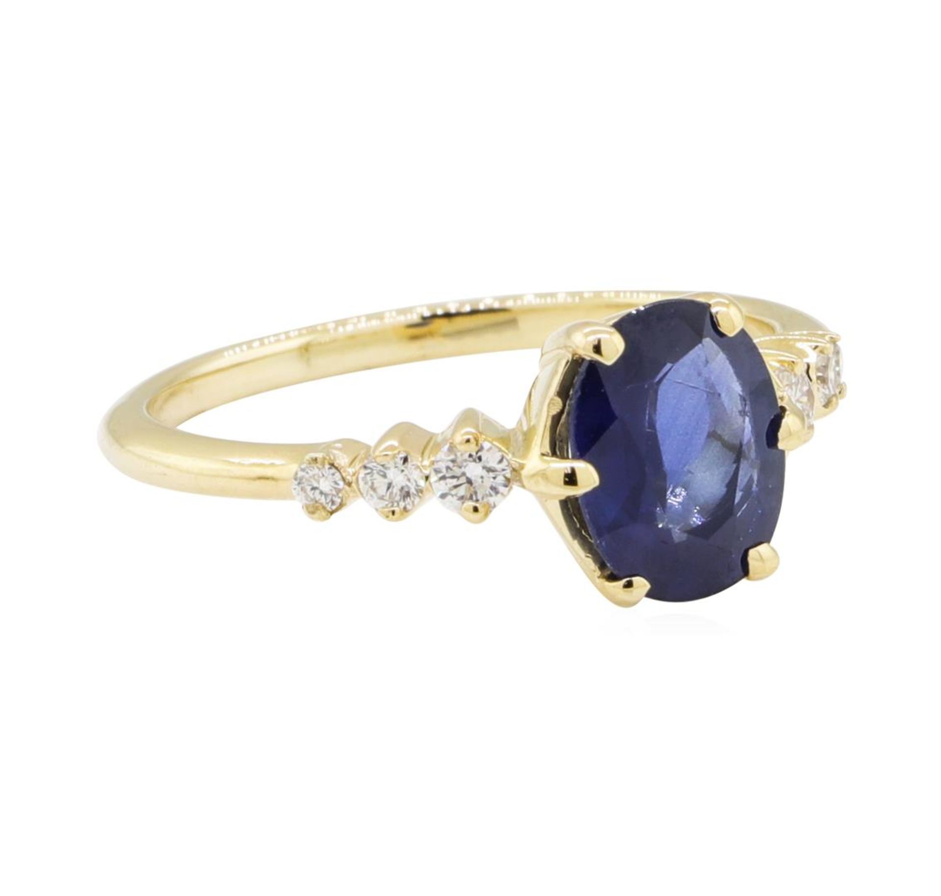 1.43ctw Sapphire and Diamond Ring - 14KT Yellow Gold