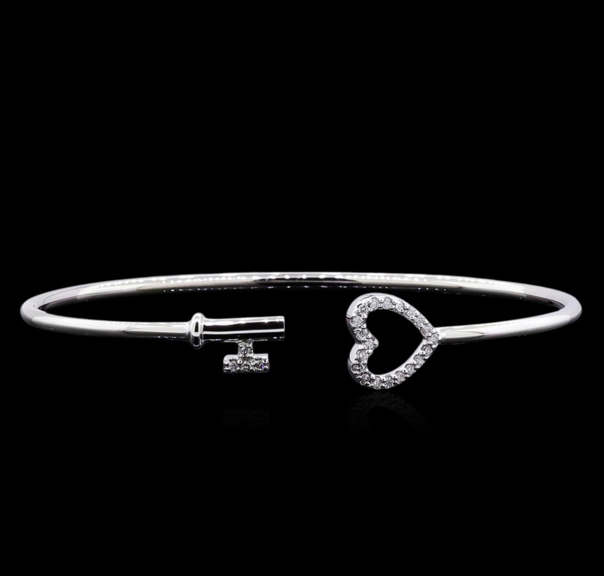 0.15 ctw Diamond Bracelet - 14KT White Gold