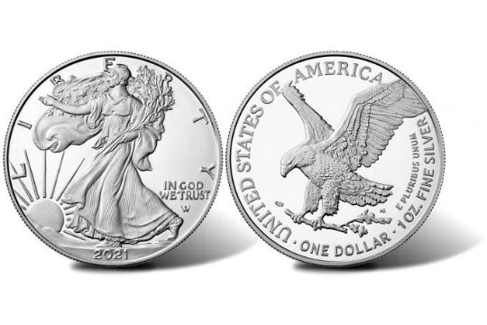 2021 Type-2 American .999 Fine Silver Eagle Dollar Coin