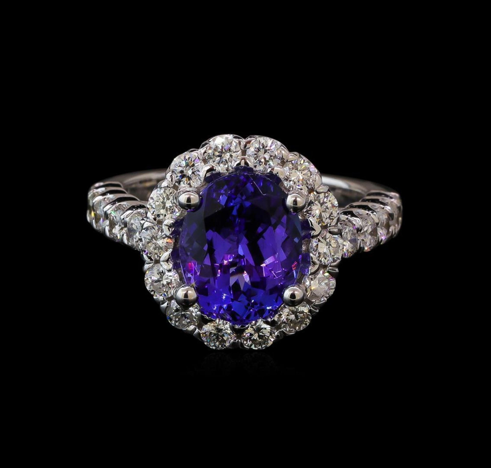 3.27 ctw Tanzanite and Diamond Ring - 14KT White Gold - Image 2 of 5