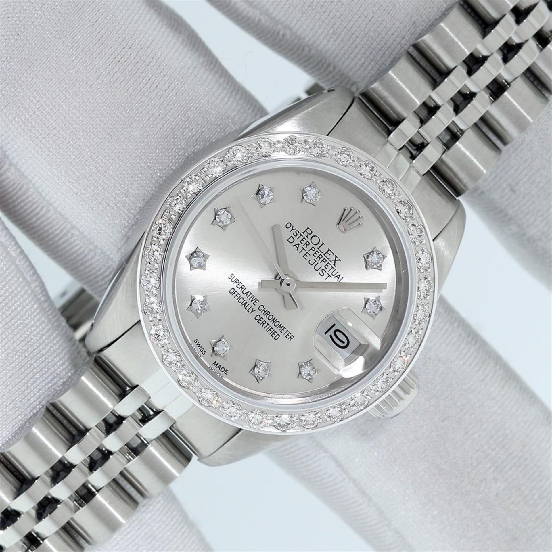 Rolex Ladies Stainless Steel Silver Star Diamond Datejust Wristwatch - Image 2 of 9