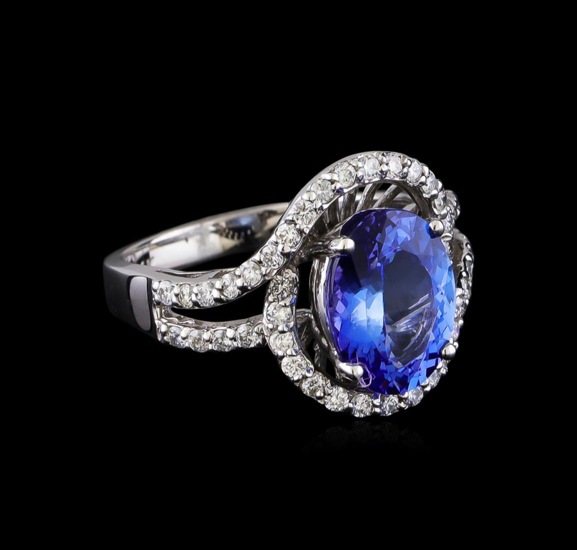 3.00ct Tanzanite and Diamond Ring - 14KT White Gold