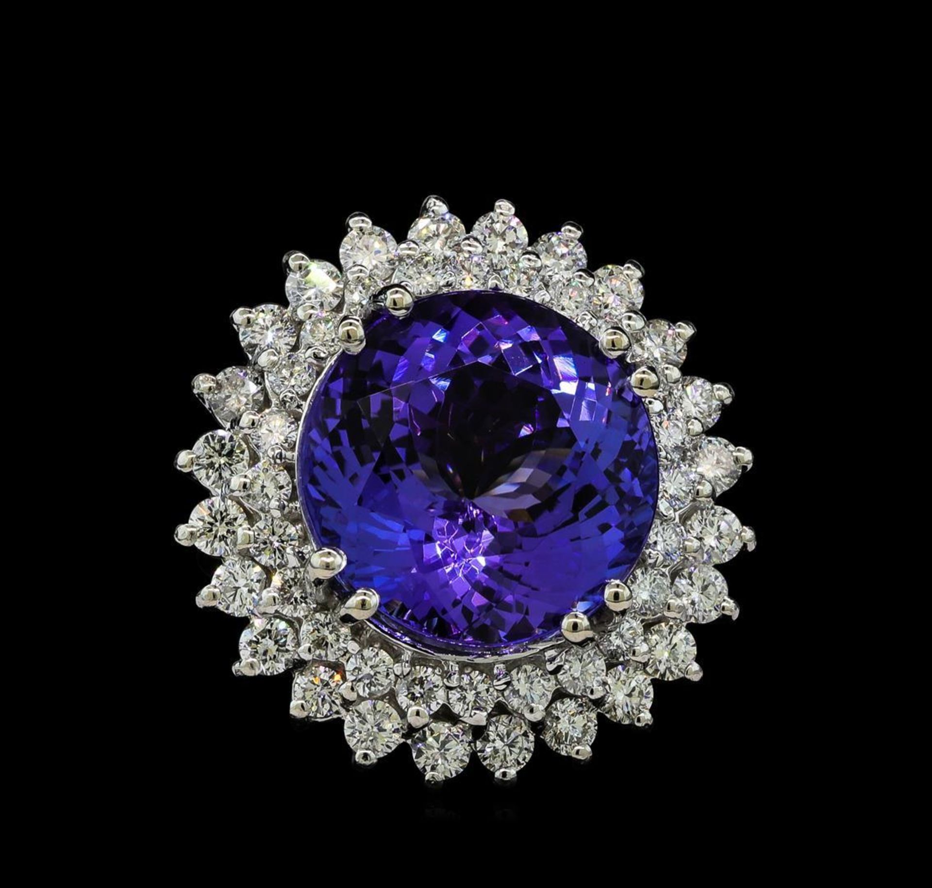 14.78 ctw Tanzanite and Diamond Ring - 14KT White Gold - Image 2 of 6