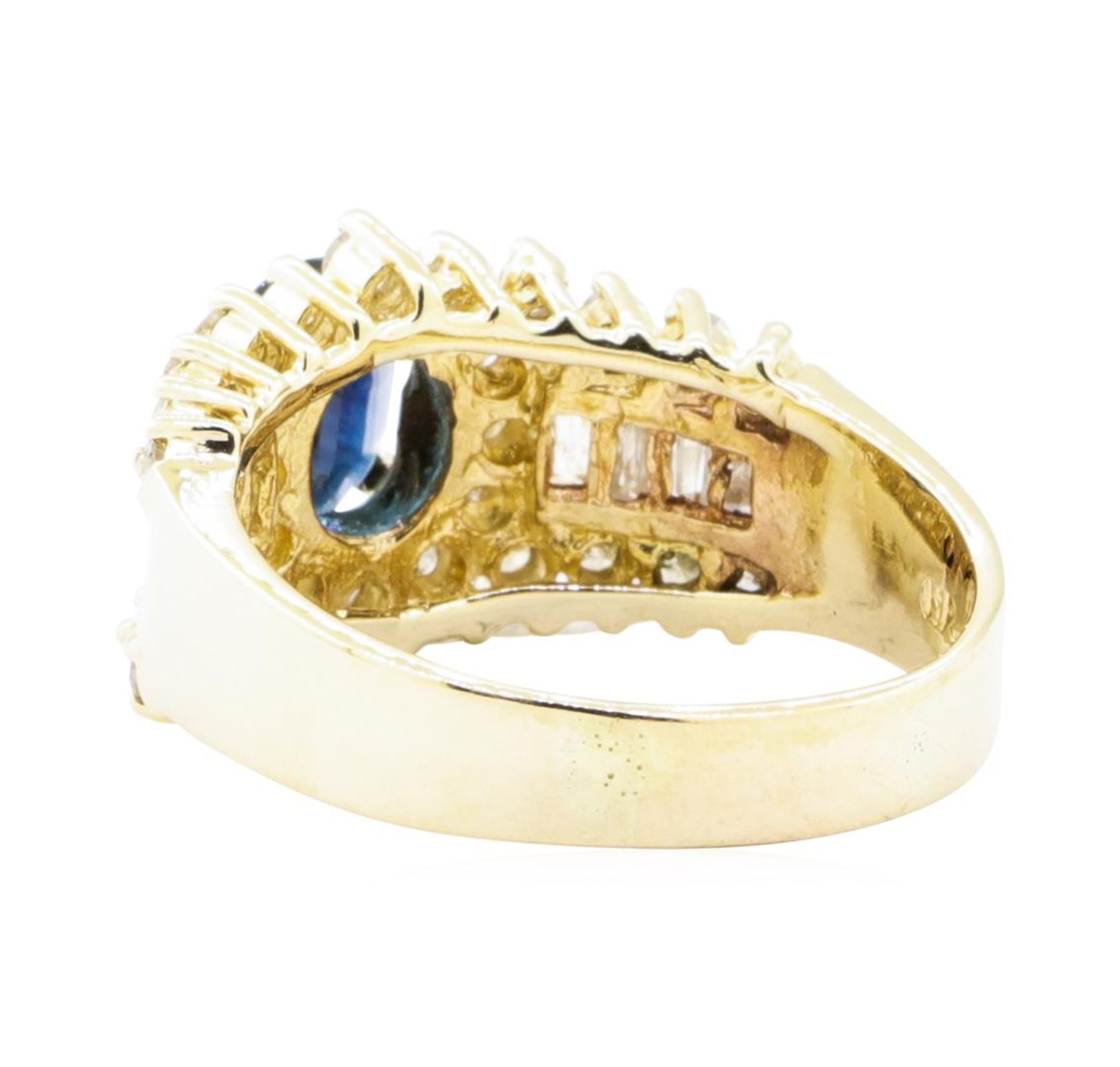 2.95 ctw Blue Sapphire And Diamond Ring - 14KT Yellow Gold - Image 3 of 5