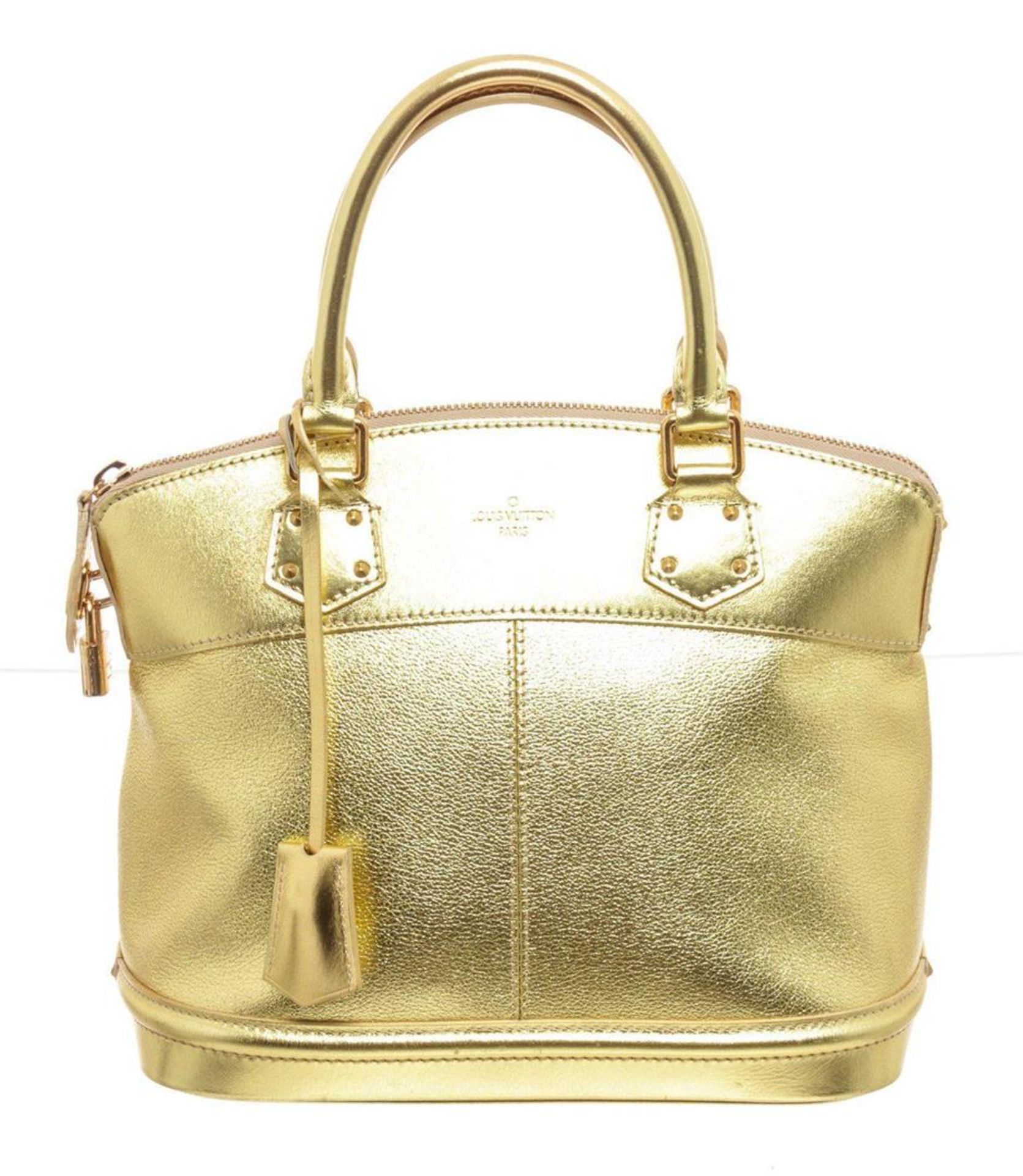 Louis Vuitton Gold Suhali Leather Lockit Satchel Bag