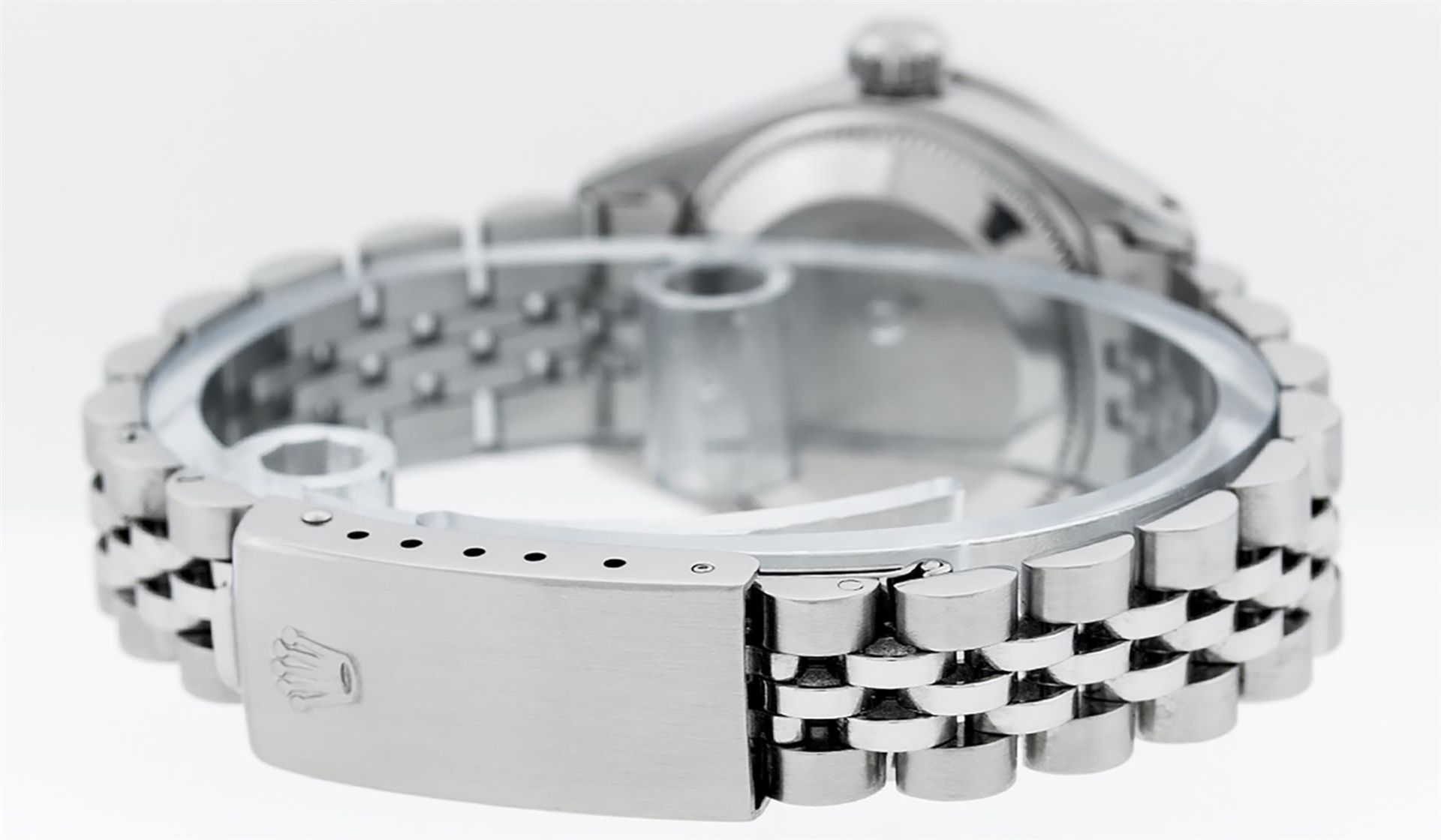 Rolex Ladies Stainless Steel Yellow Diamond & Sapphire Datejust Wristwatch - Image 8 of 9