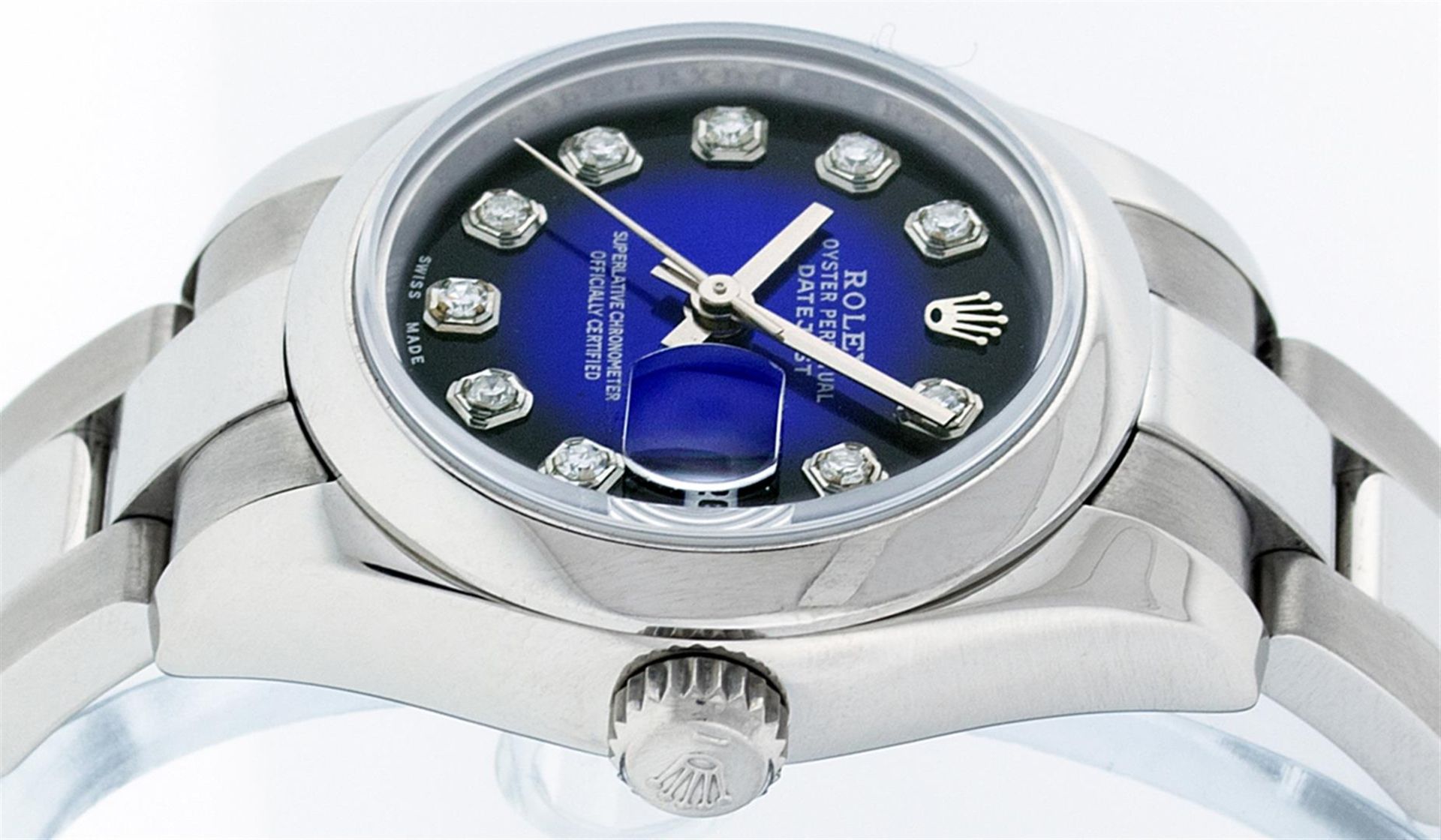 Rolex Ladies New Style Quickset Datejust Blue Diamond Oyster Perpetual Datejust - Image 2 of 9