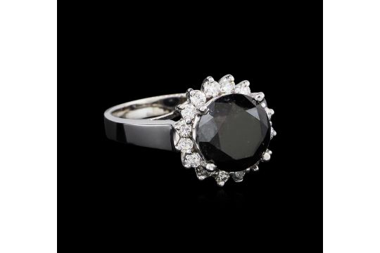 4.95 ctw Black Diamond Ring - 14KT White Gold - Image 1 of 4