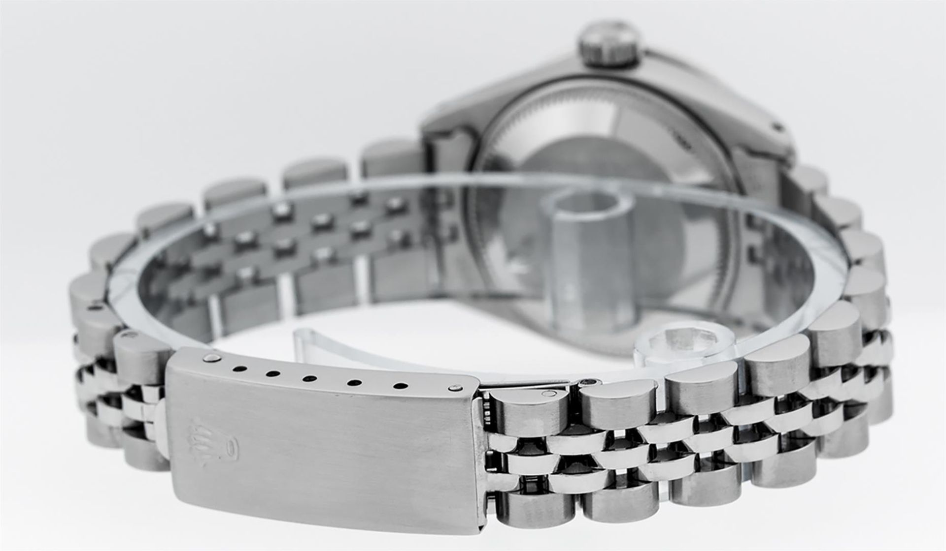 Rolex Ladies Stainless Steel Yellow Diamond & Sapphire Datejust Wristwatch - Image 9 of 9