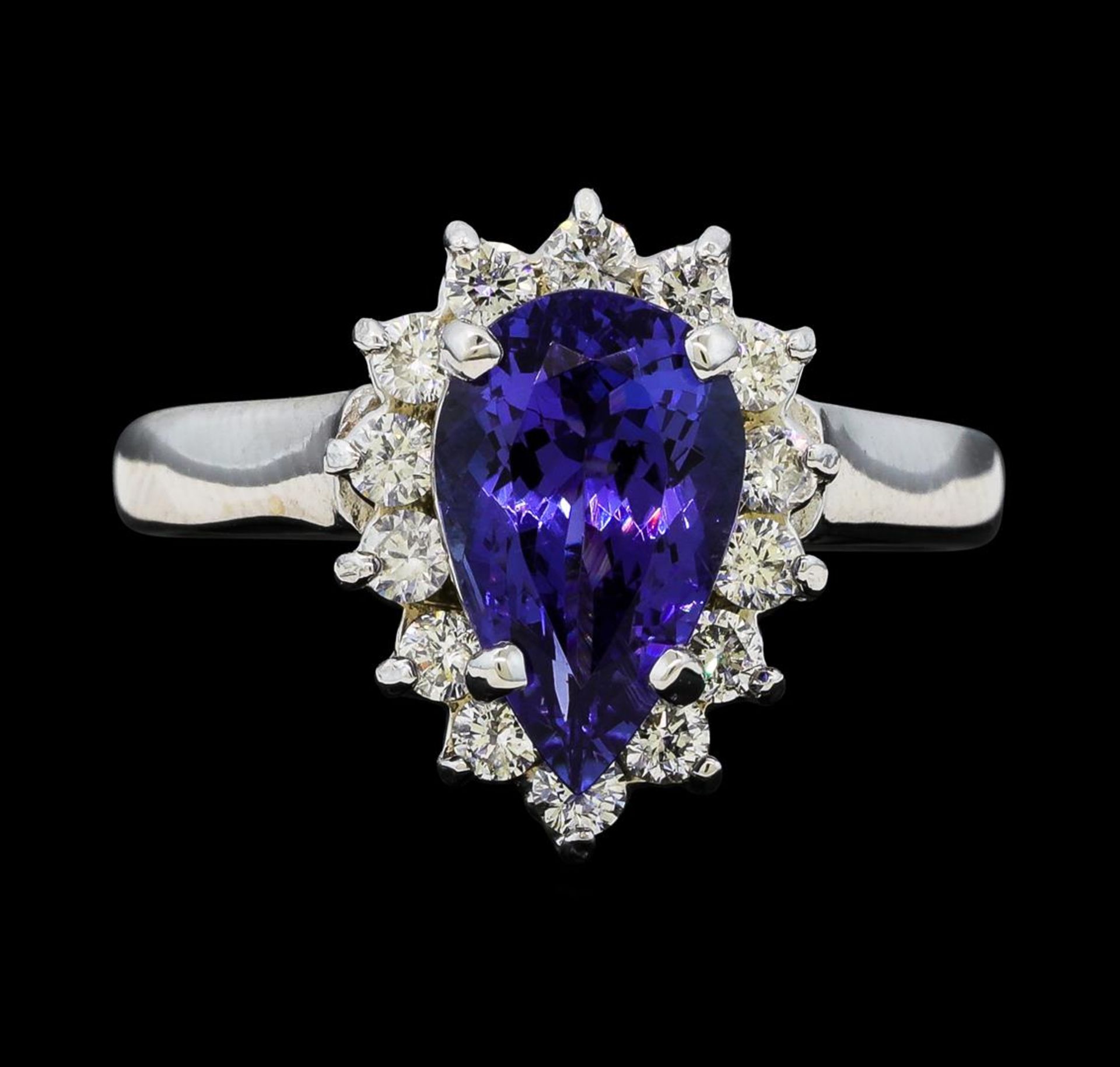 2.07 ctw Tanzanite and Diamond Ring - 14KT White Gold - Image 2 of 4