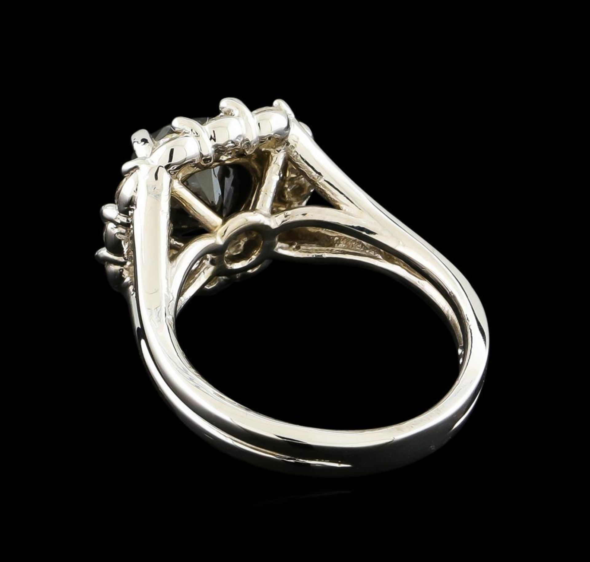 4.42 ctw Black Diamond Ring - 14KT White Gold - Image 3 of 5