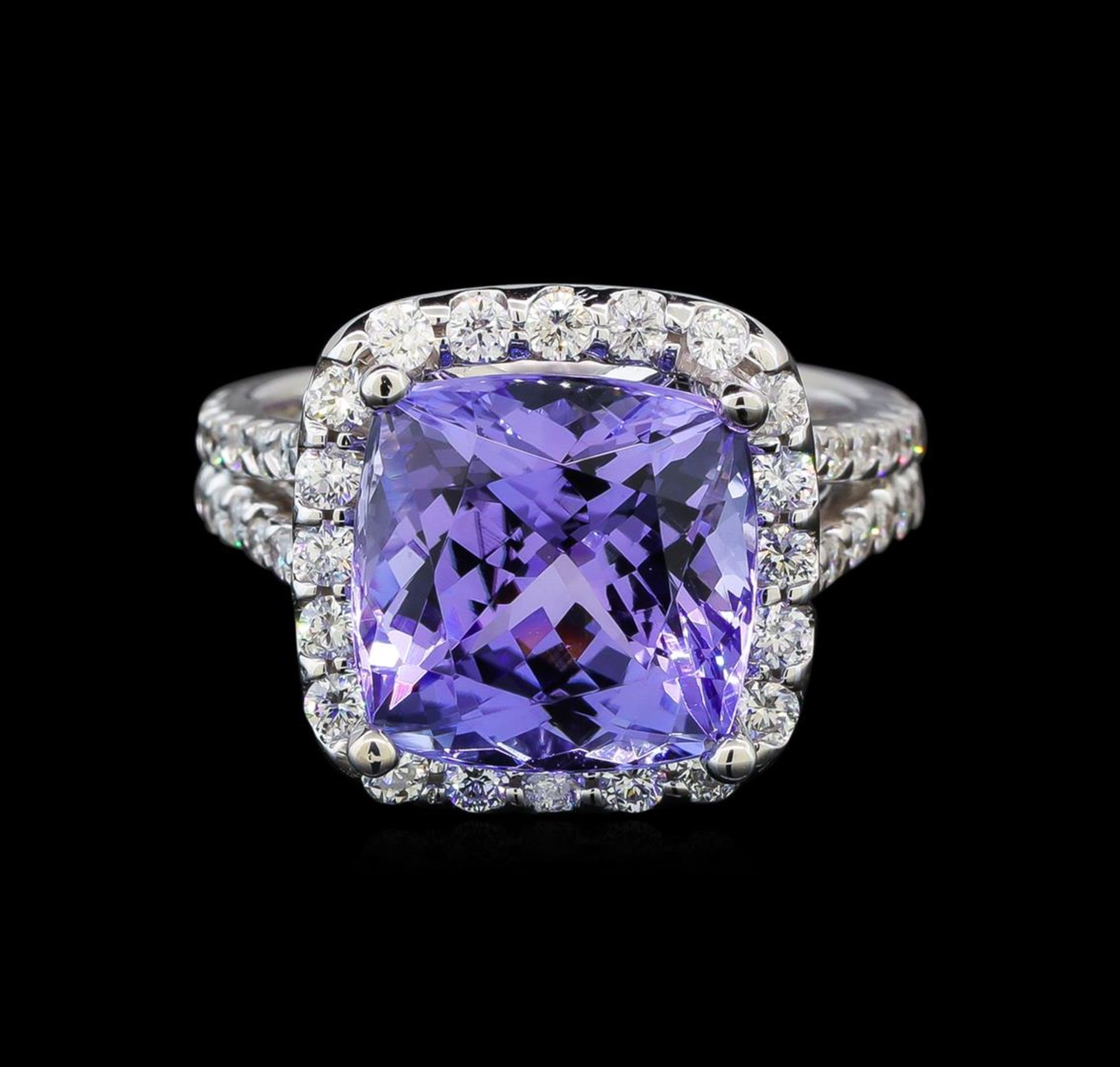 14KT White Gold 6.81 ctw Tanzanite and Diamond Ring - Image 2 of 5