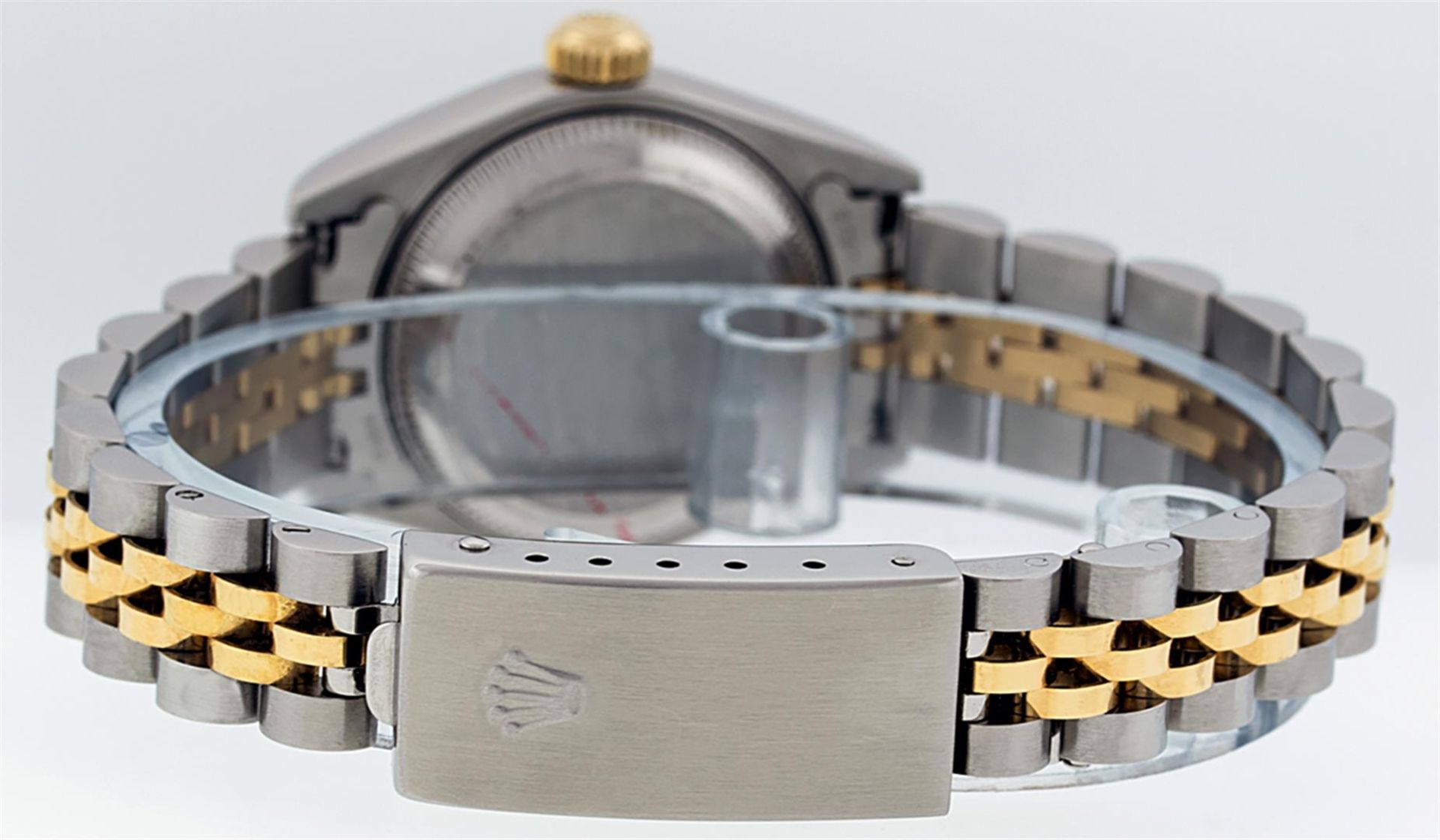 Rolex Ladies Quickset 2 Tone 18K Silver Diamond Datejust Wristwatch - Image 8 of 9
