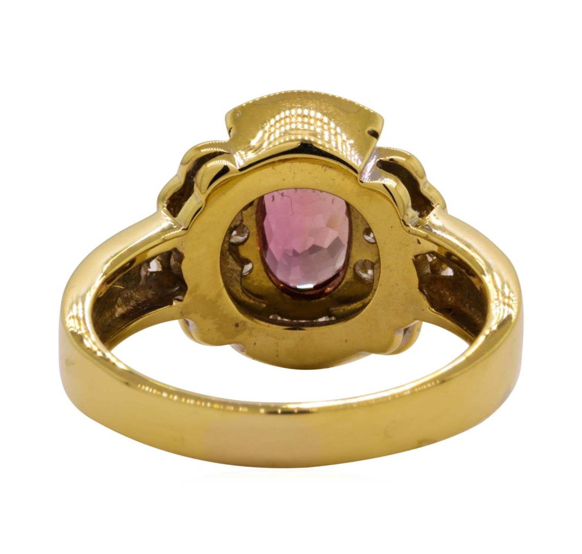 1.82 ctw Pink Spinel and Diamond Ring - 18KT Yellow Gold - Image 3 of 5