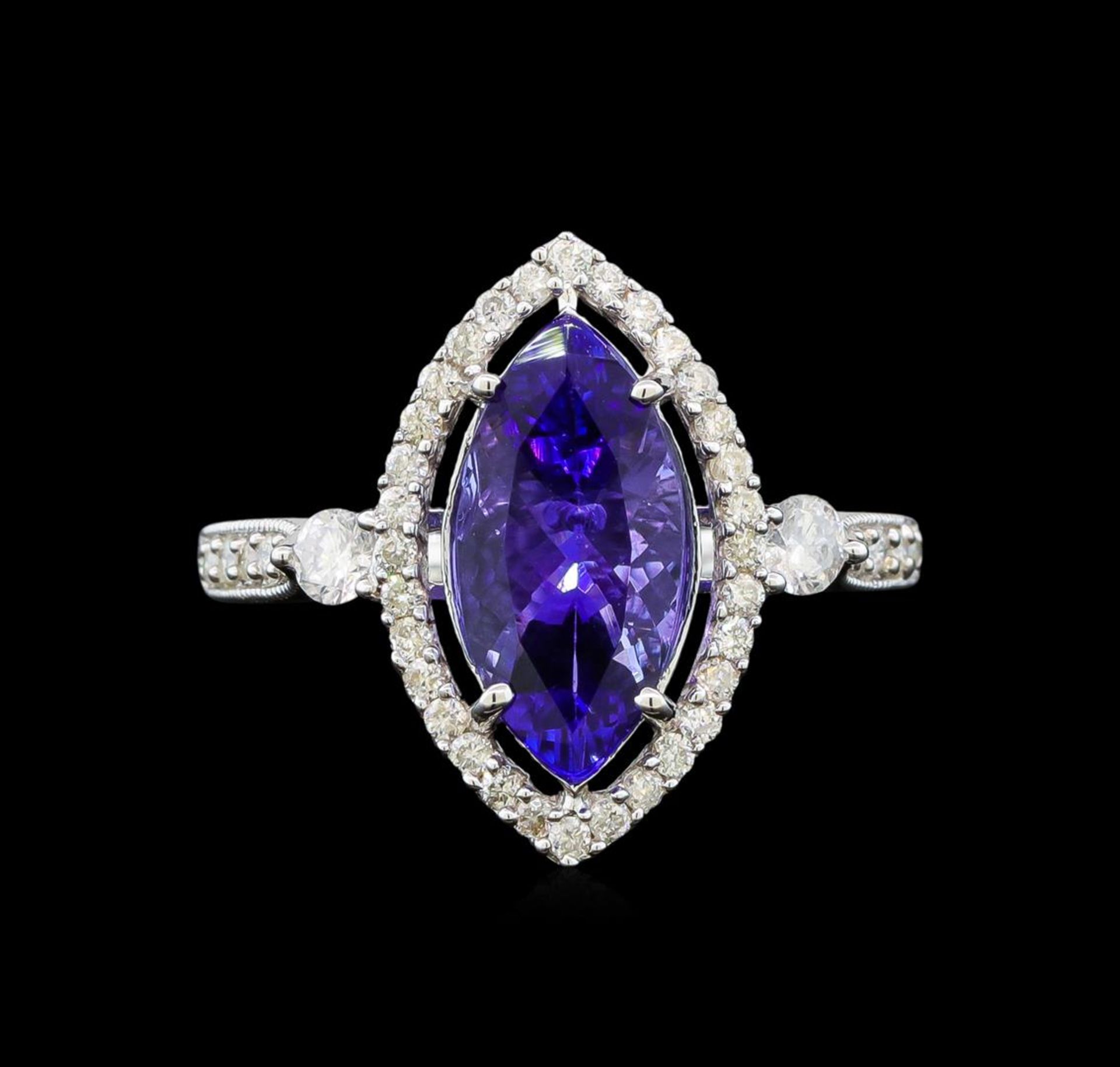 14KT White Gold 2.66 ctw Tanzanite and Diamond Ring - Image 2 of 5