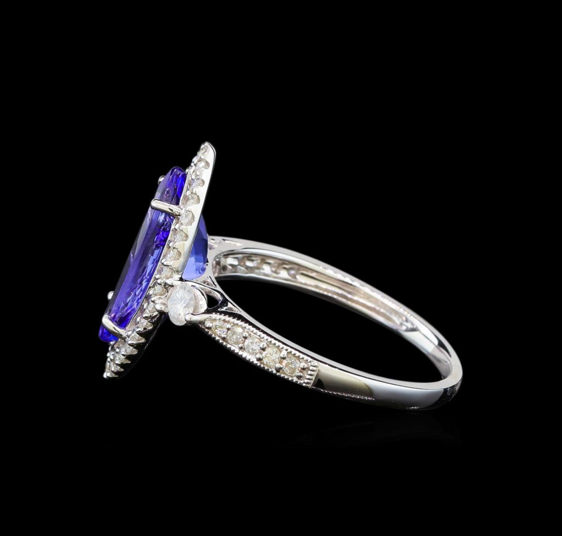 14KT White Gold 2.66 ctw Tanzanite and Diamond Ring - Image 3 of 5