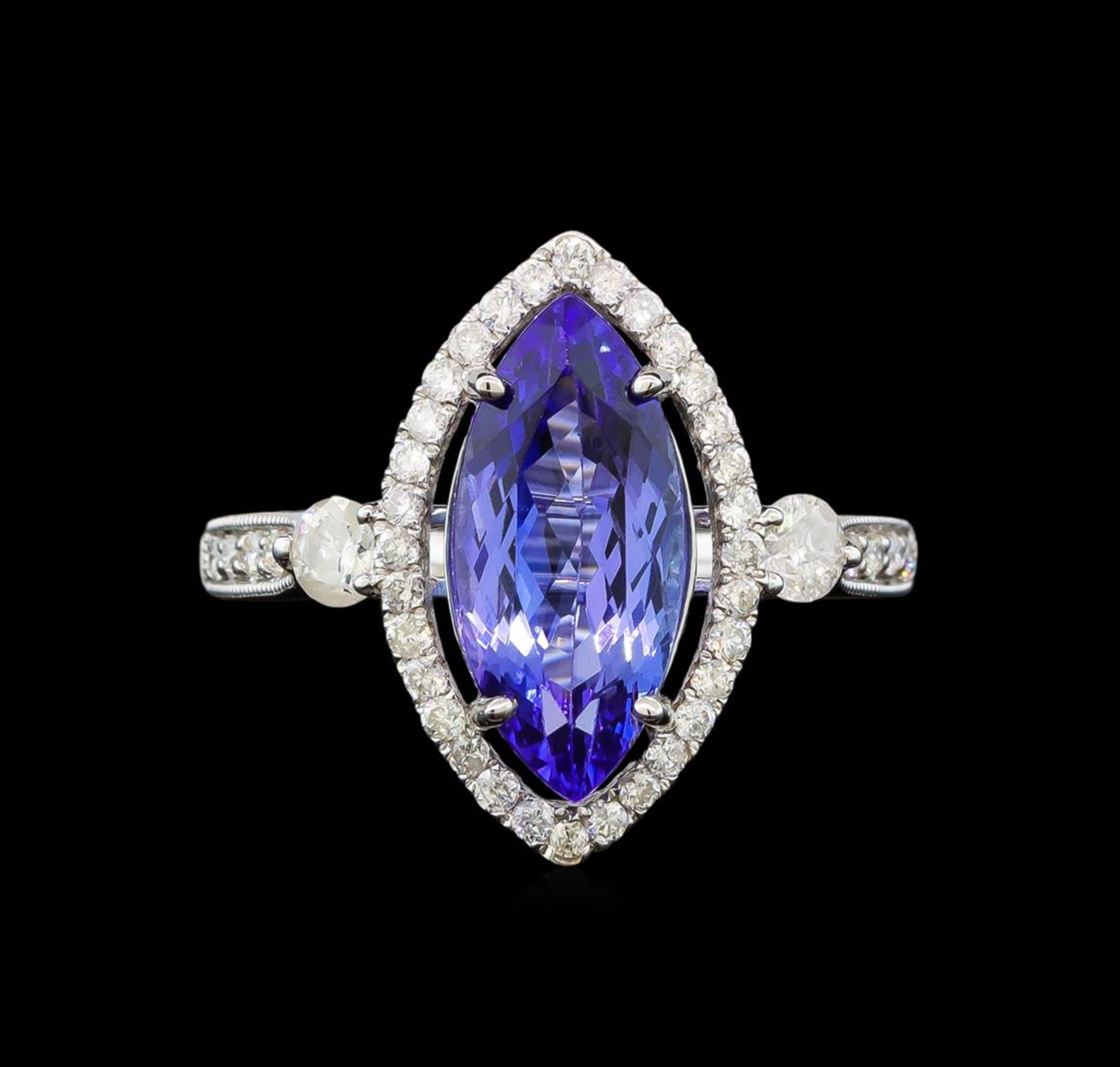 14KT White Gold 2.78 ctw Tanzanite and Diamond Ring - Image 2 of 5