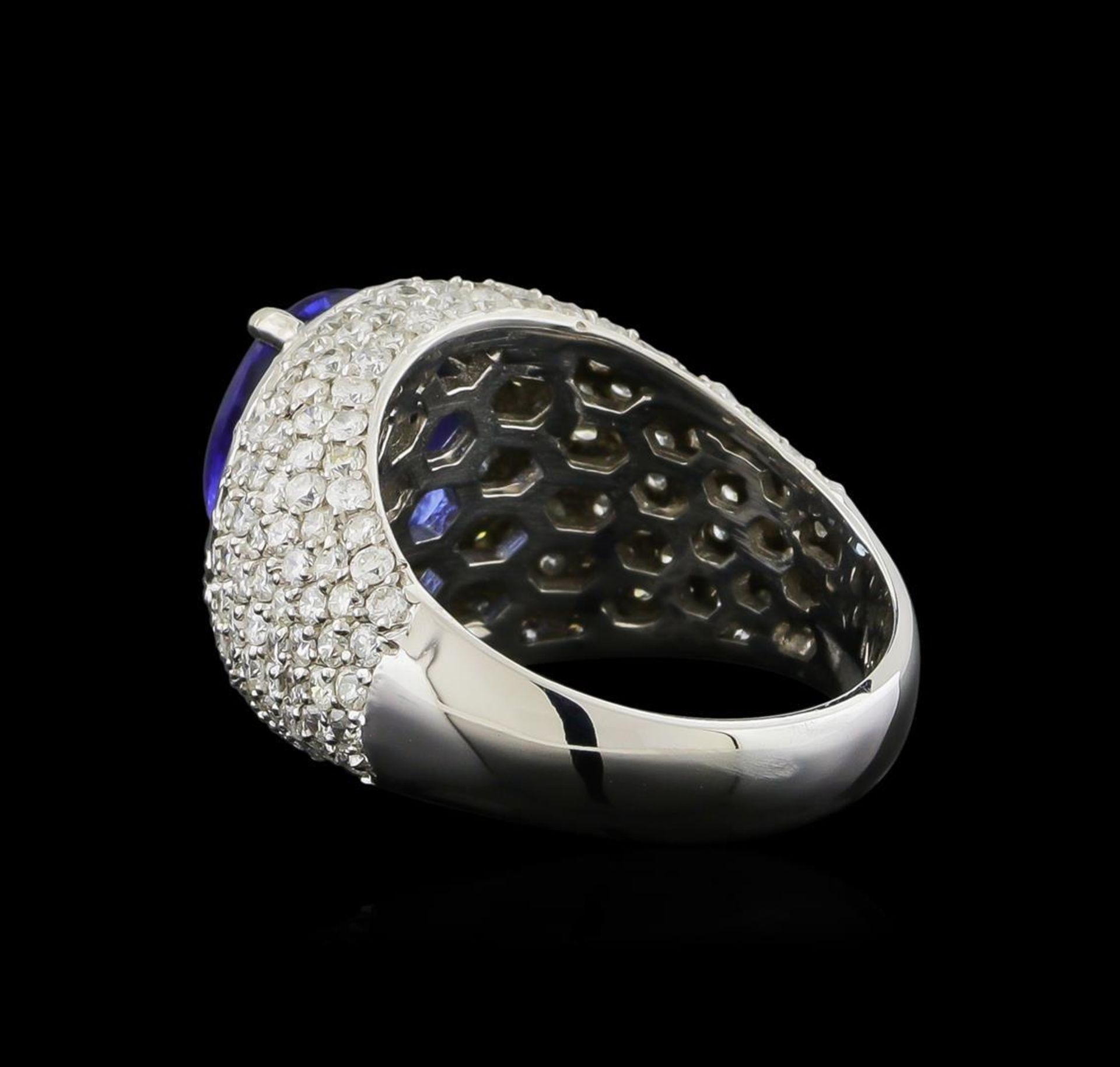 14KT White Gold 2.69 ctw Tanzanite and Diamond Ring - Image 3 of 5