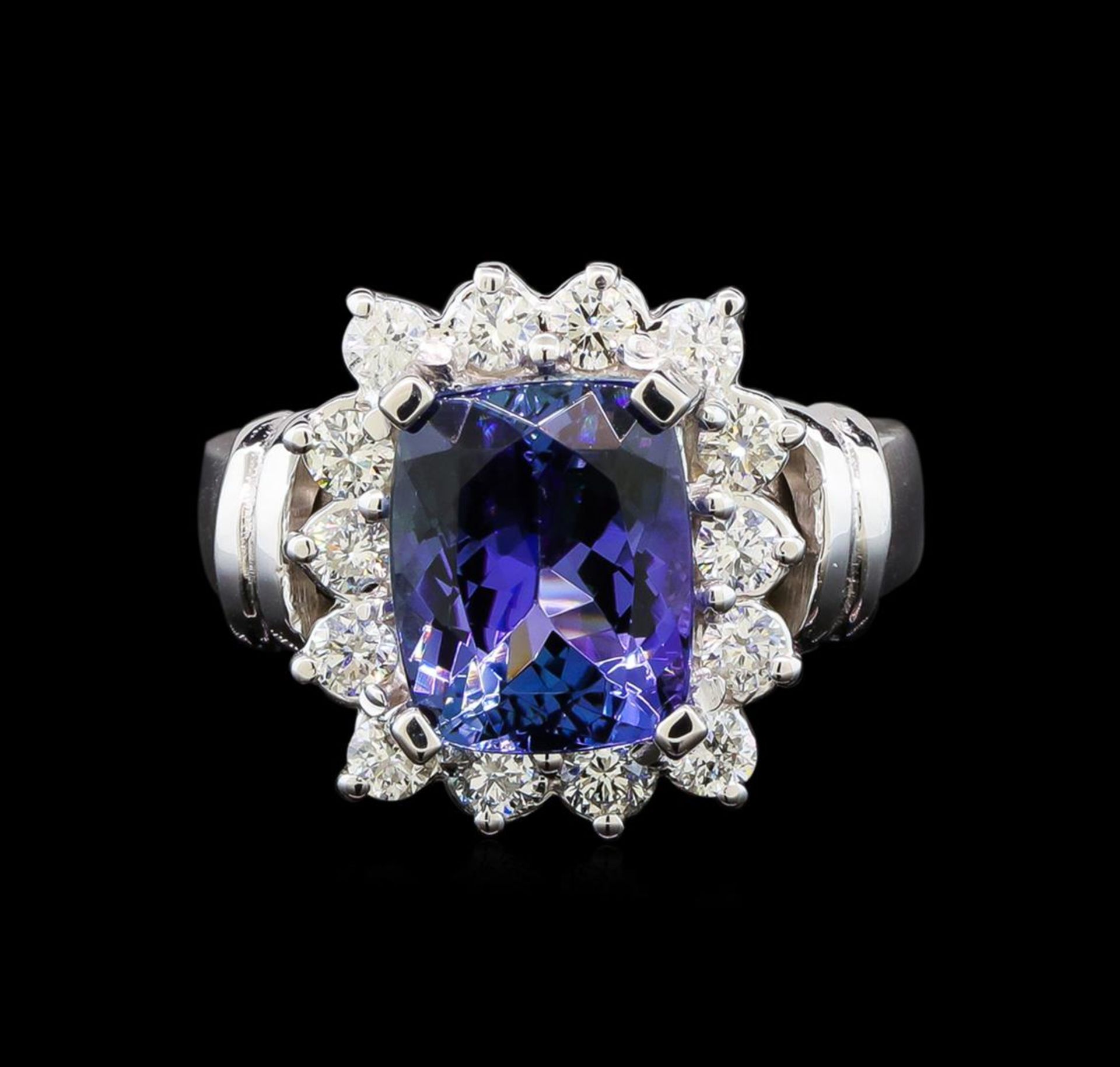 14KT White Gold 3.54 ctw Tanzanite and Diamond Ring - Image 2 of 5