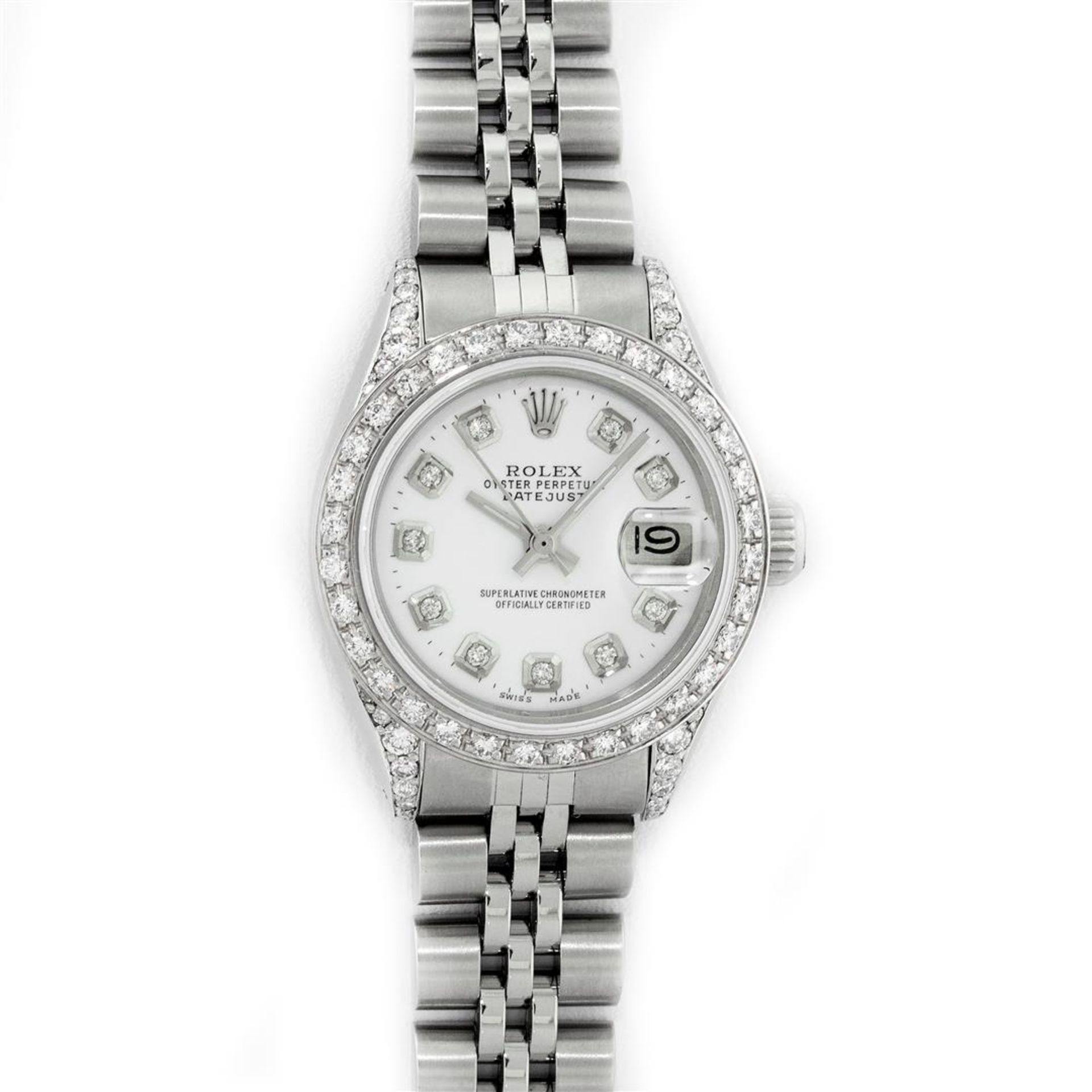 Rolex Ladies Stainless Steel White Diamond Lugs & Datejust Wristwatch - Image 2 of 9