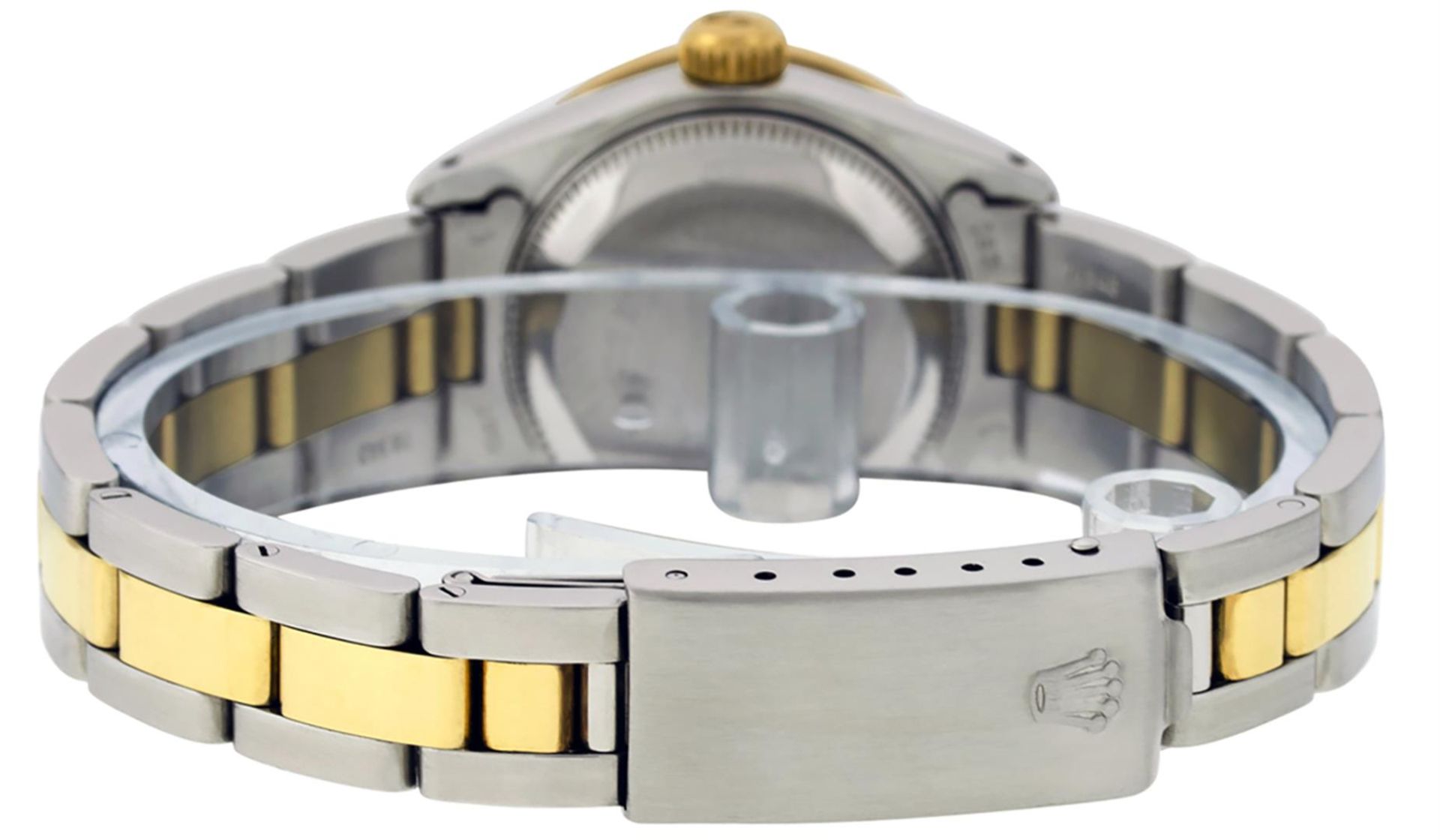 Rolex Ladies 2 Tone Blue Vignette VS Diamond Oyster Datejust Wristwatch - Image 8 of 9