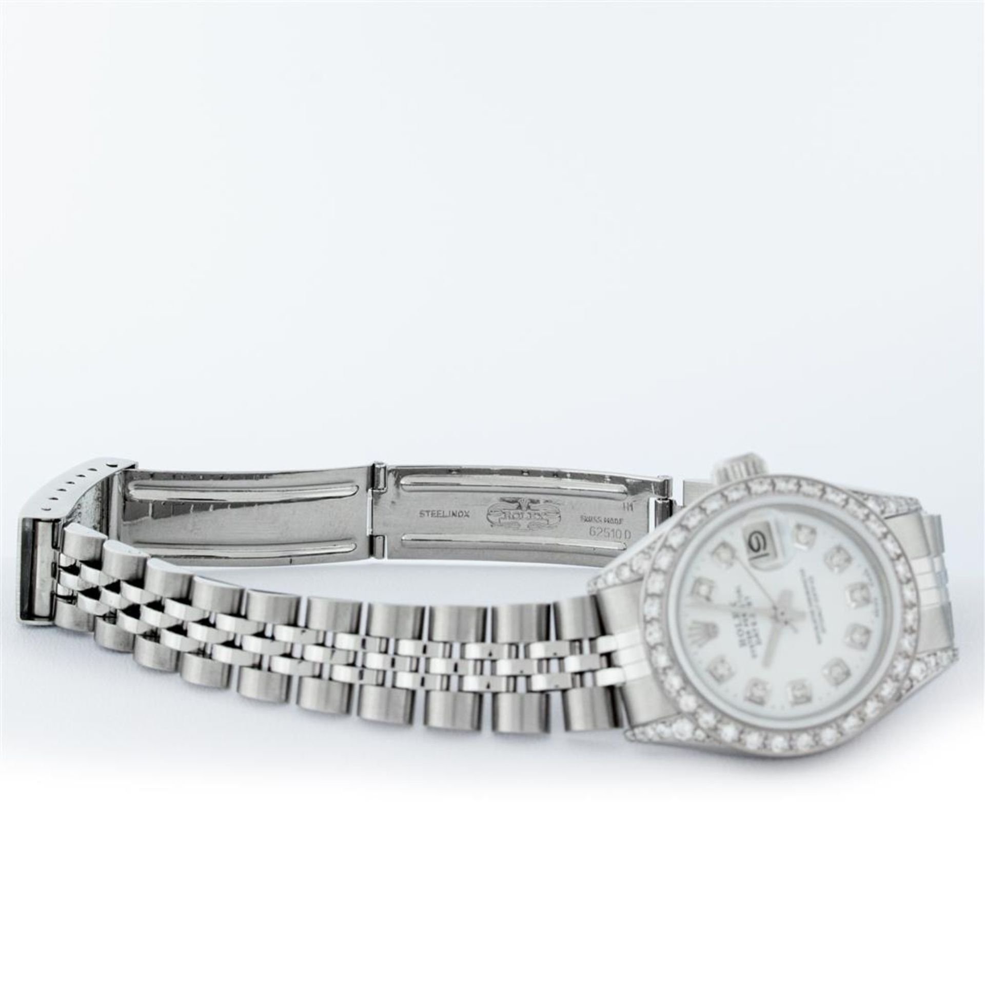 Rolex Ladies Stainless Steel White Diamond Lugs & Datejust Wristwatch - Image 8 of 9