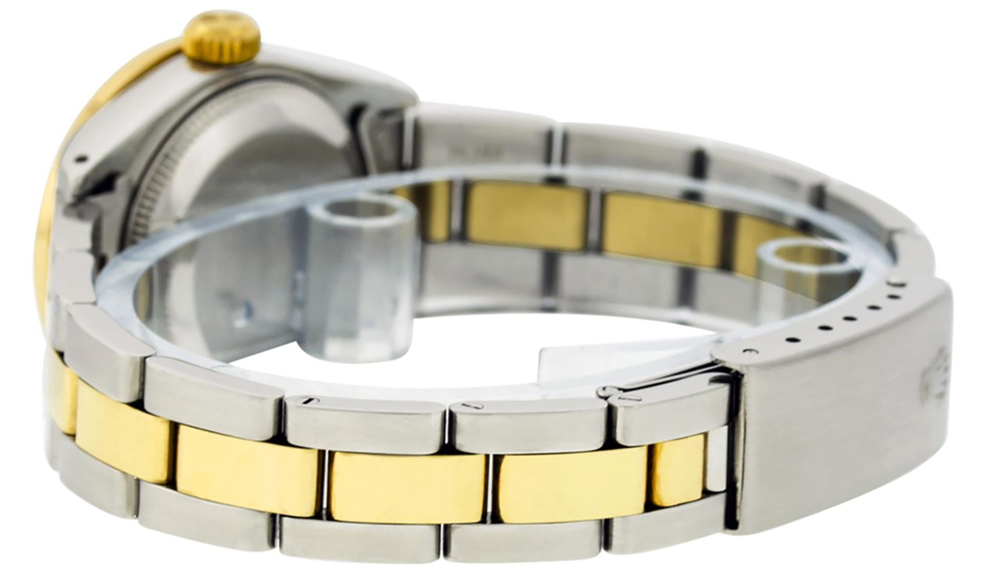 Rolex Ladies 2 Tone Blue Vignette VS Diamond Oyster Datejust Wristwatch - Image 7 of 9