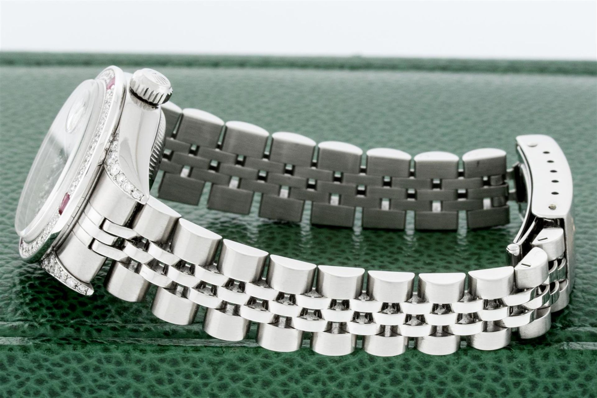 Rolex Ladies Stainless Steel Quickset Meteorite Diamond Lugs Jubilee Datejust Wr - Image 6 of 9