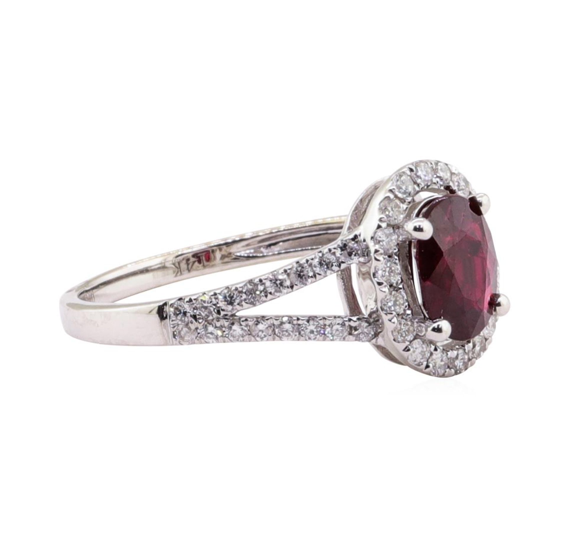 1.00 ct Ruby and Diamond Ring - 14KT White Gold - Image 2 of 6