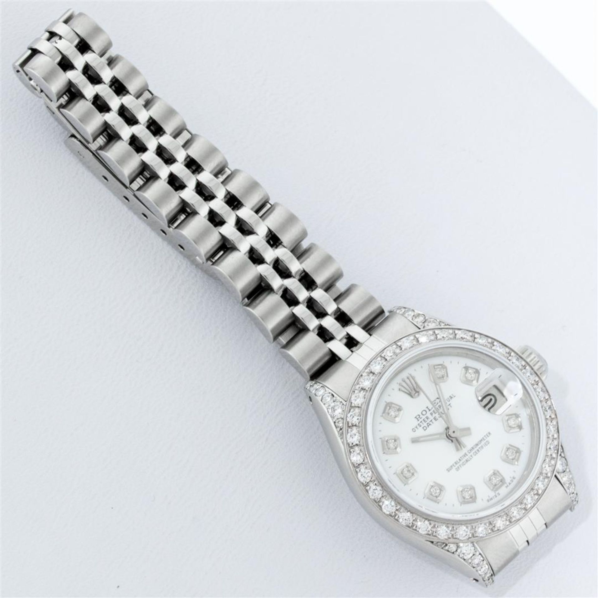 Rolex Ladies Stainless Steel White Diamond Lugs & Datejust Wristwatch - Image 7 of 9