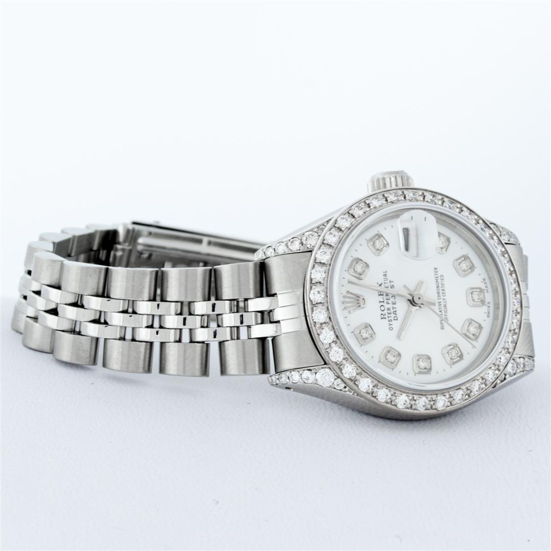 Rolex Ladies Stainless Steel White Diamond Lugs & Datejust Wristwatch - Image 5 of 9