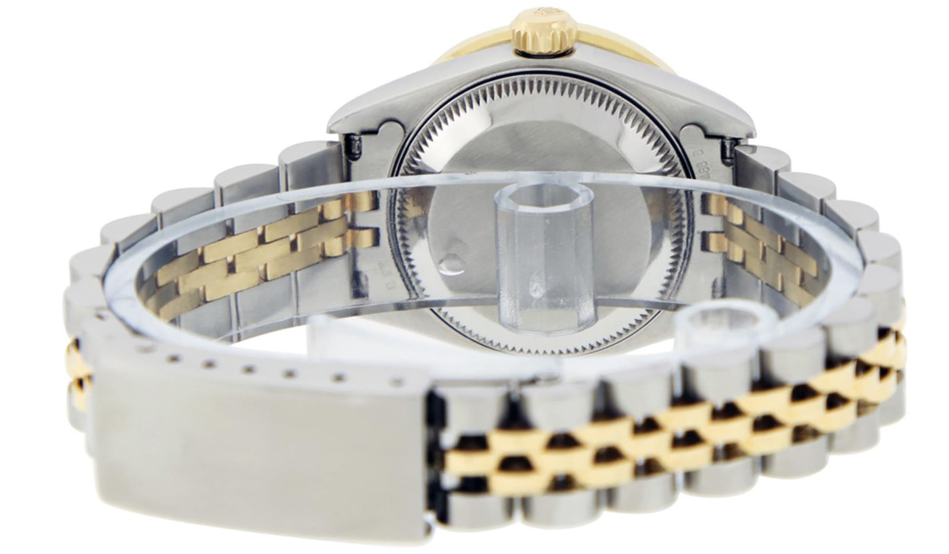 Rolex Ladies Quickset 2 Tone Champagne Channel Diamond Datejust Wristwatch - Image 7 of 9