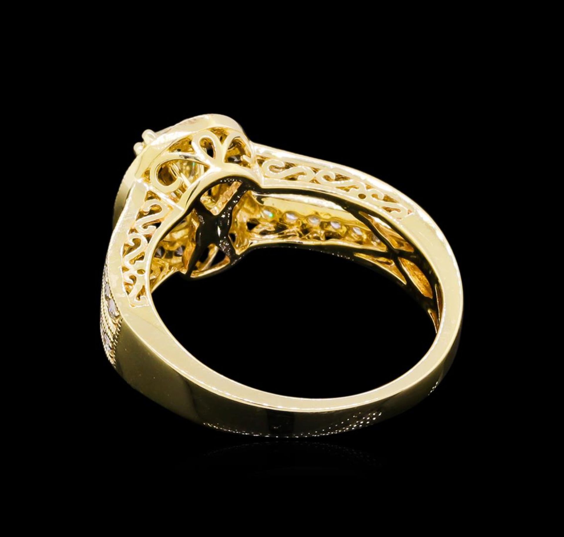 14KT Yellow Gold 0.95 ctw Diamond Unity Ring - Image 3 of 5