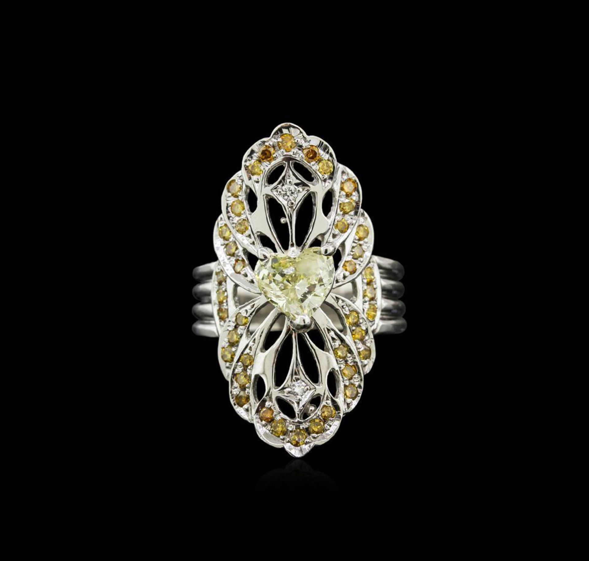 GIA Cert 1.48 ctw Diamond Ring - 14KT White Gold - Image 2 of 5
