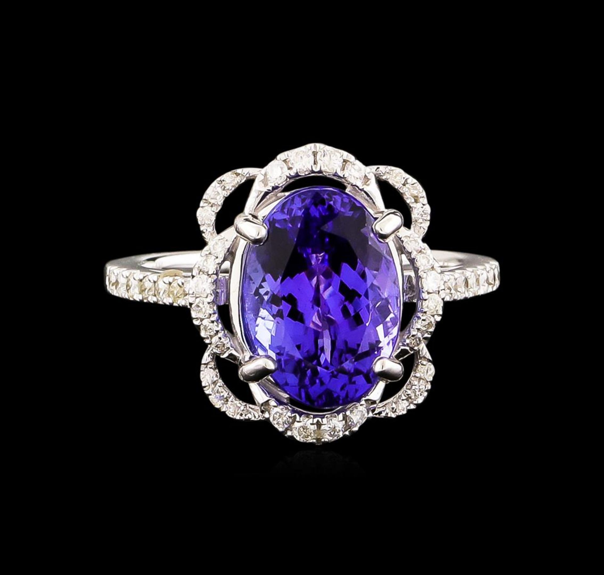 14KT White Gold 3.09 ctw Tanzanite and Diamond Ring - Image 2 of 5