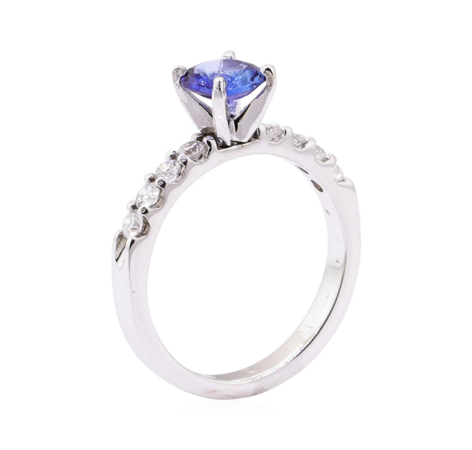 1.11ctw Blue Sapphire and Diamond Ring - 14KT White Gold - Image 4 of 4