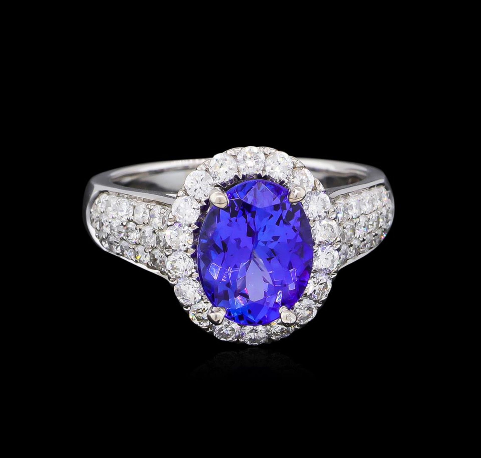 14KT White Gold 2.88 ctw Tanzanite and Diamond Ring - Image 2 of 5