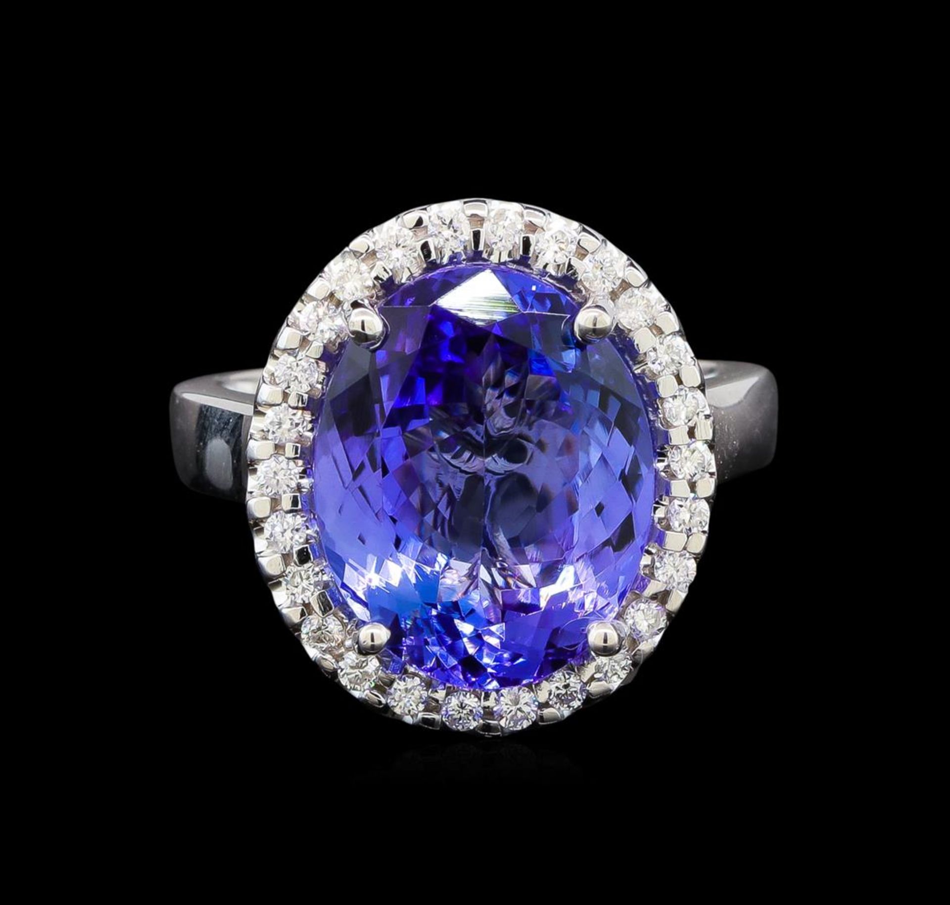 14KT White Gold 7.98 ctw Tanzanite and Diamond Ring - Image 2 of 5