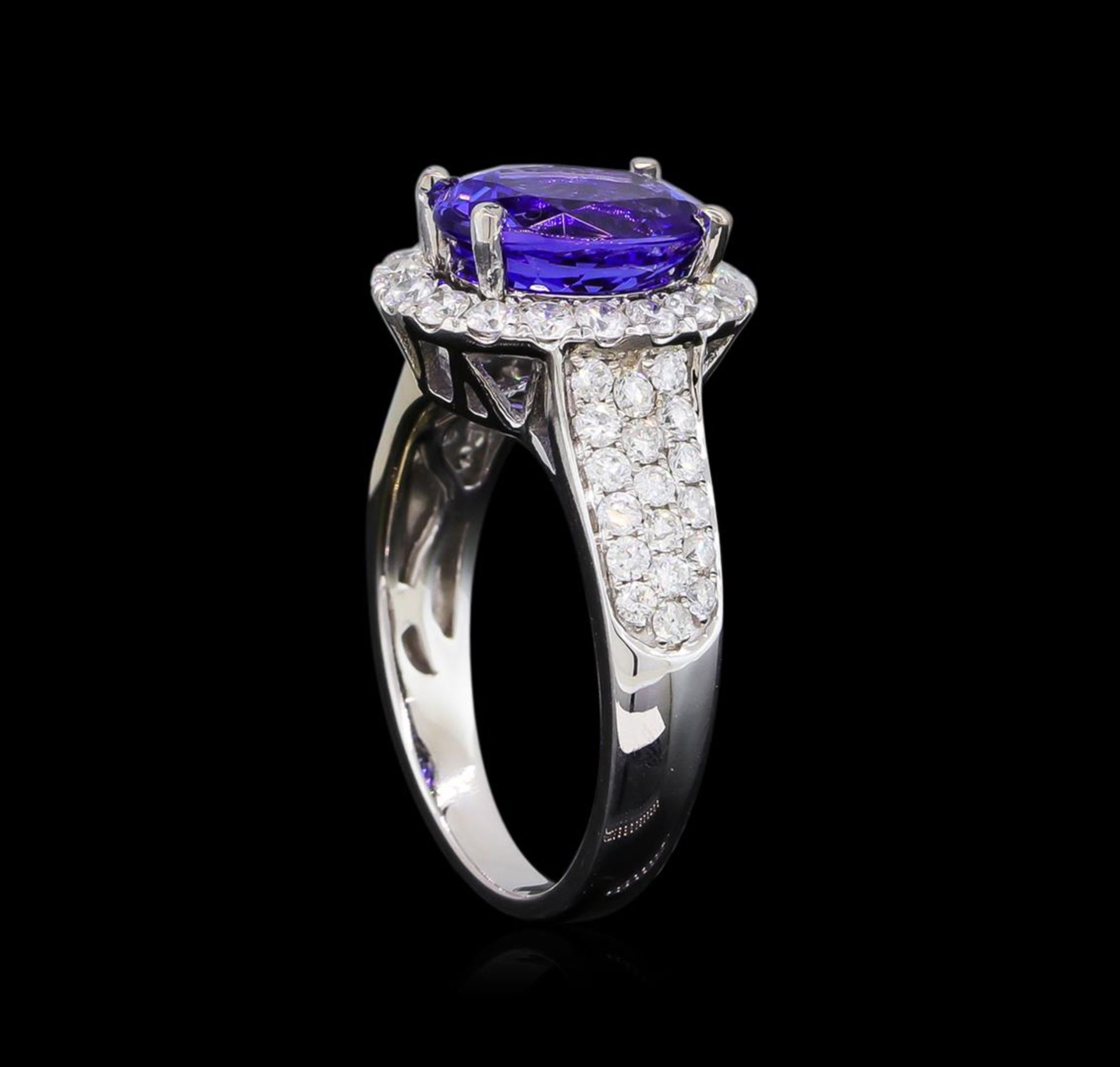 14KT White Gold 2.88 ctw Tanzanite and Diamond Ring - Image 4 of 5