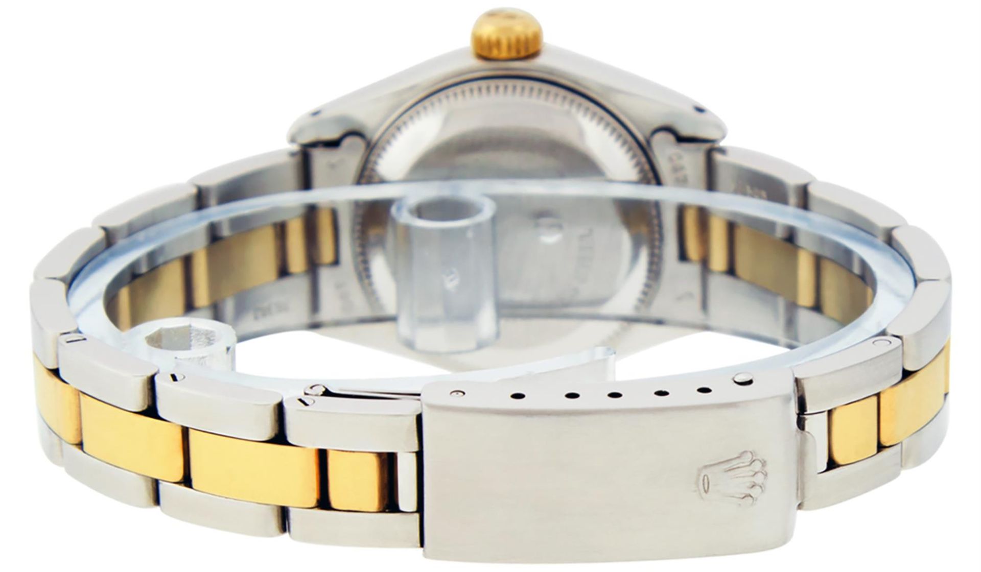 Rolex Ladies 2 Tone Blue Vignette Diamond Datejust Wristwatch - Image 7 of 9