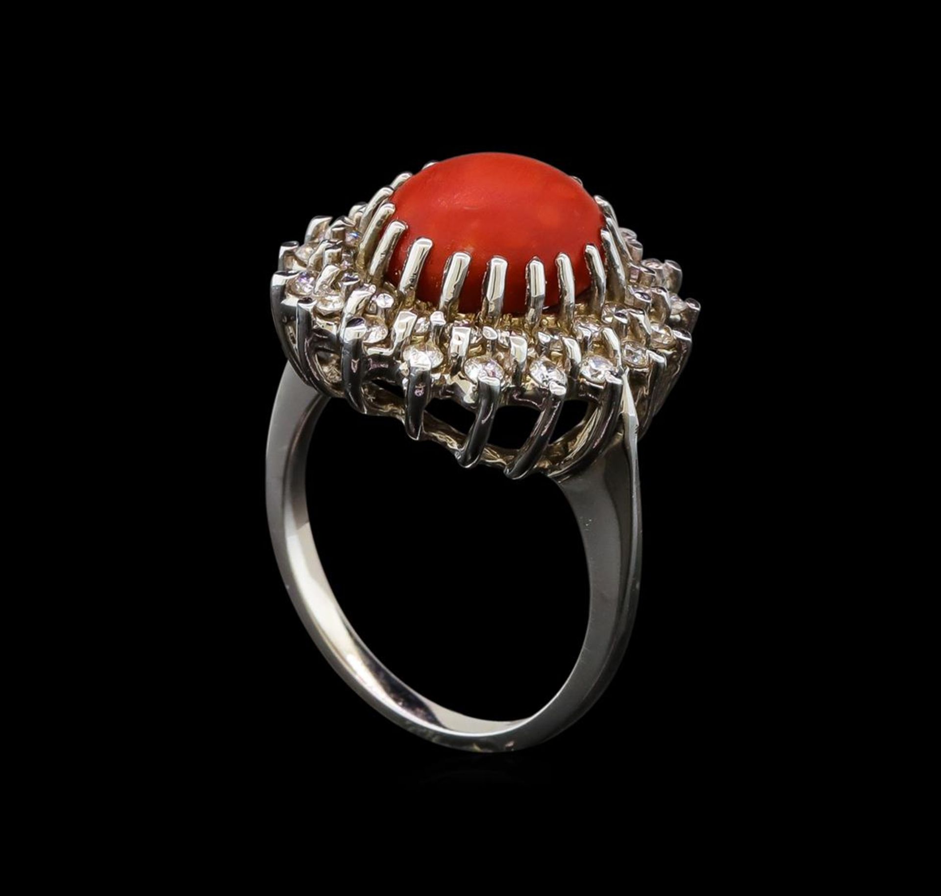 14KT White Gold 3.85 ctw Agate and Diamond Ring - Image 4 of 5