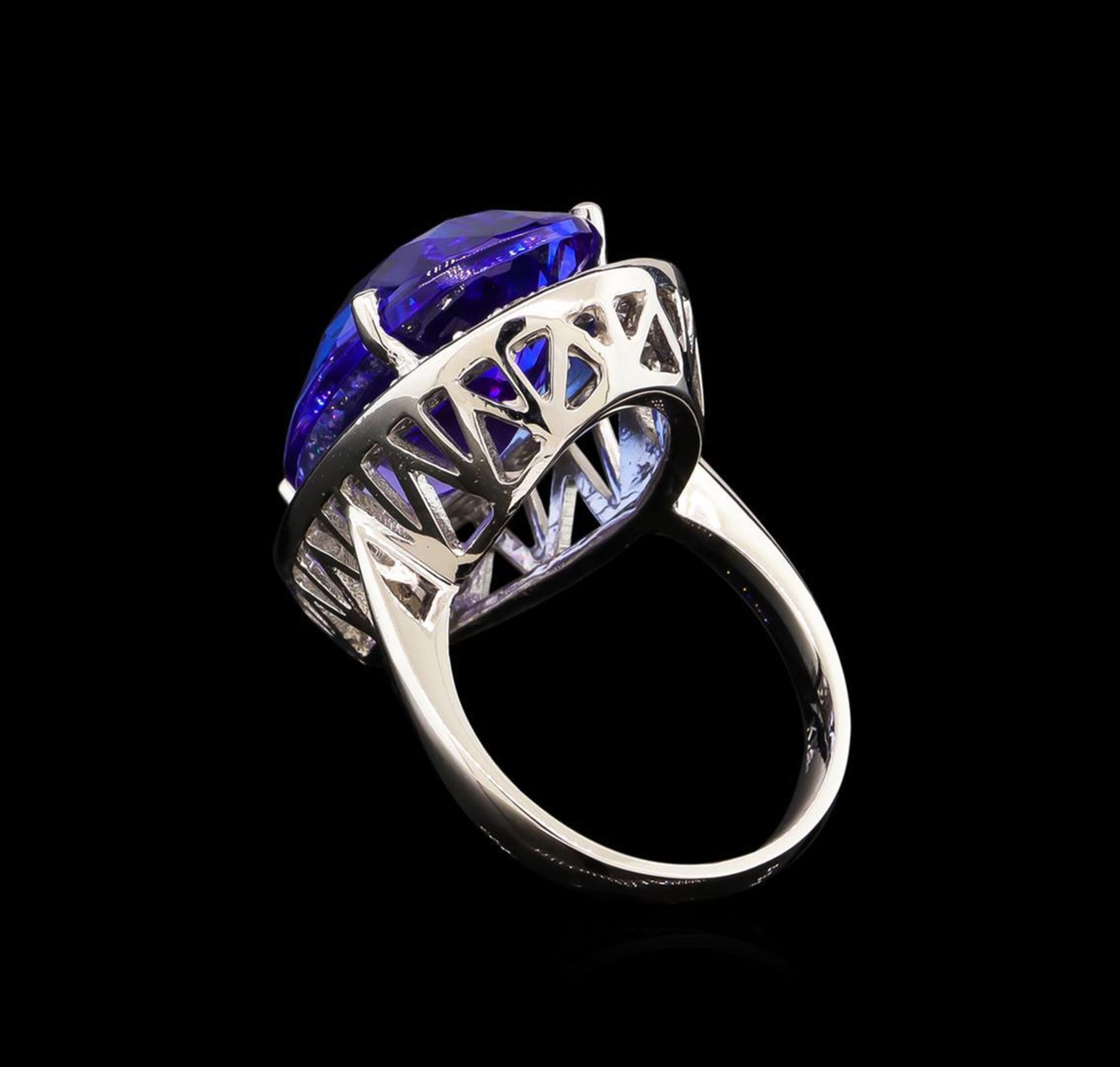 18.42 ctw Tanzanite and Diamond Ring - 14KT White Gold - Image 3 of 5