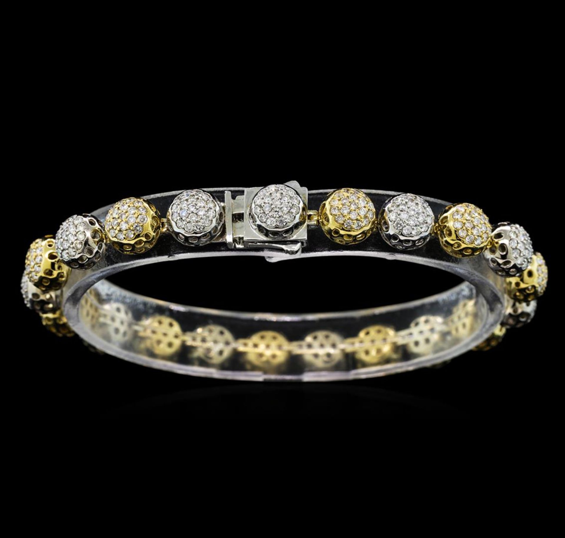 3.35 ctw Diamond Bracelet - 14KT White and Yellow Gold - Image 2 of 4