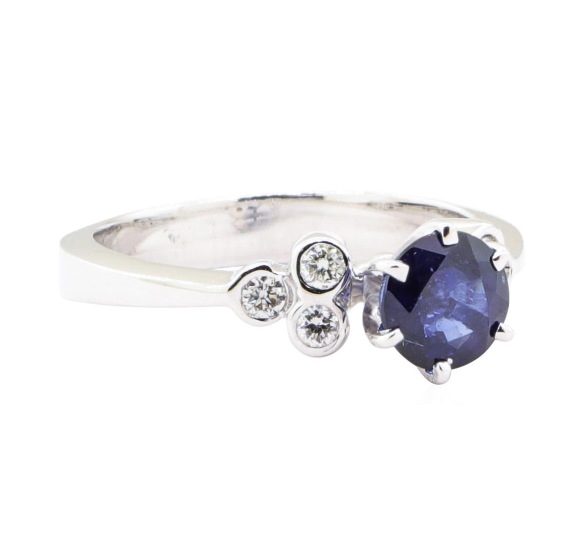 1.44ctw Sapphire and Diamond Ring - 18KT White Gold