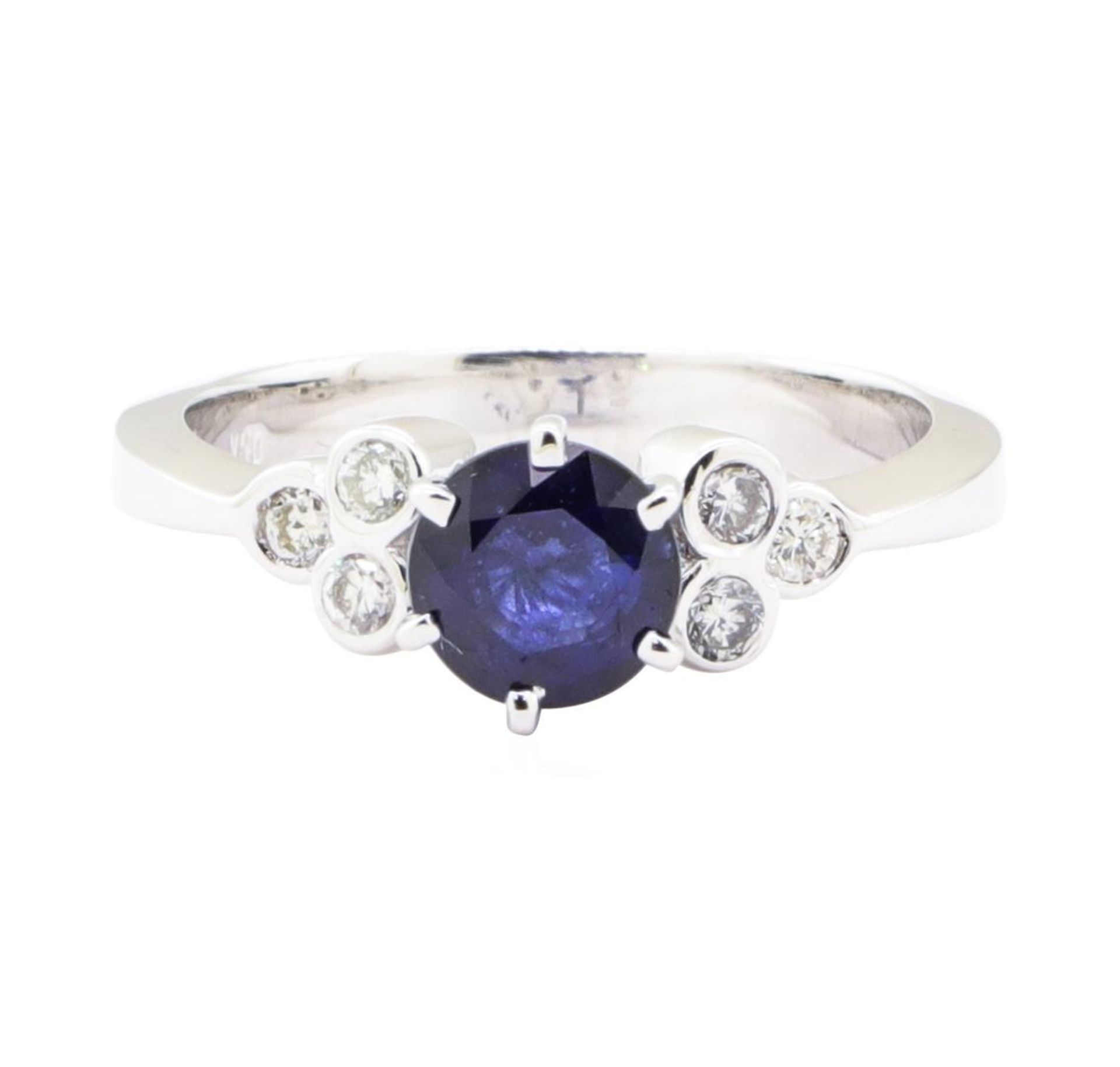 1.44ctw Sapphire and Diamond Ring - 18KT White Gold - Image 2 of 4