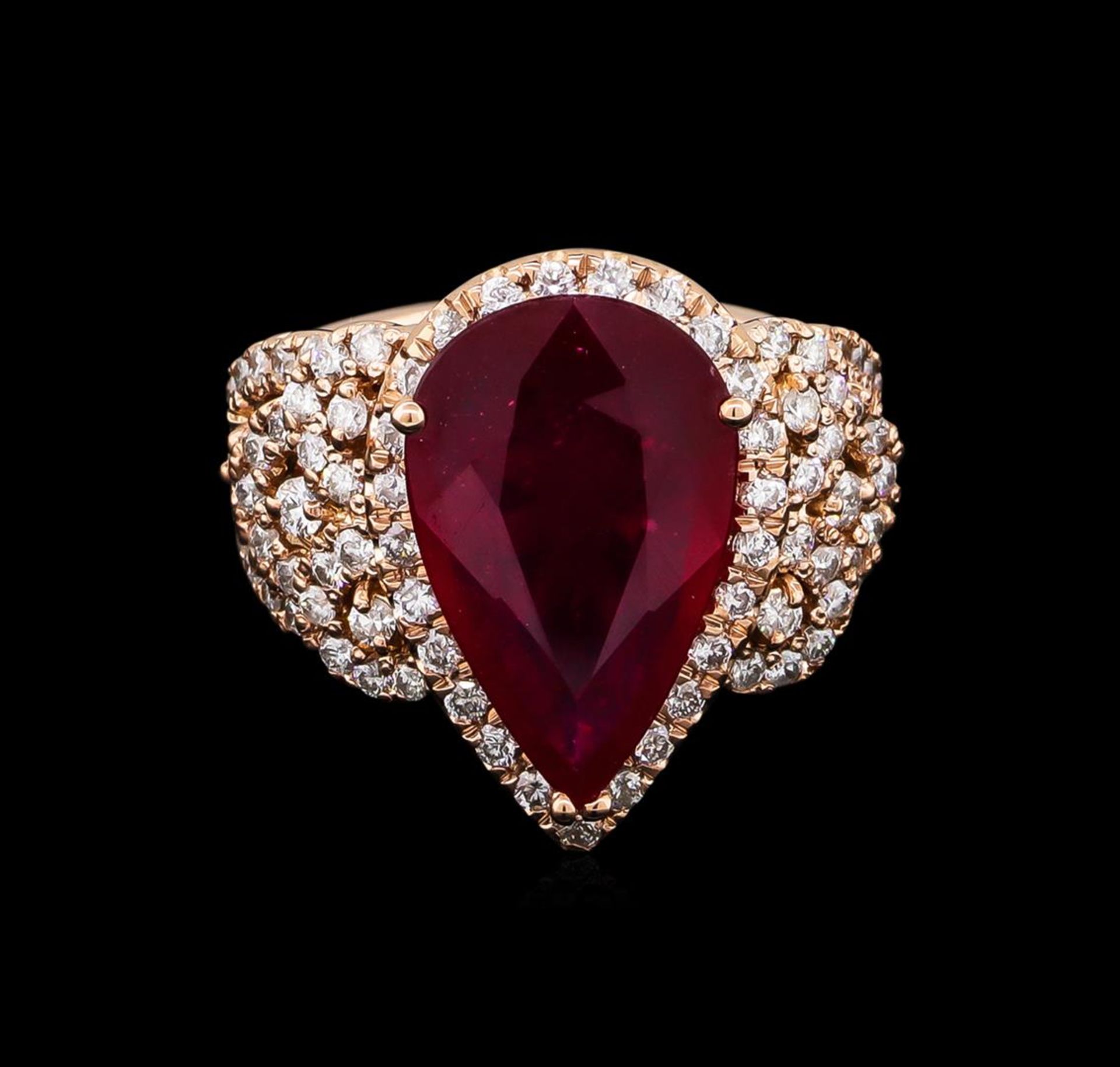 5.35ct Ruby and Diamond Ring - 14KT Rose Gold - Image 2 of 6