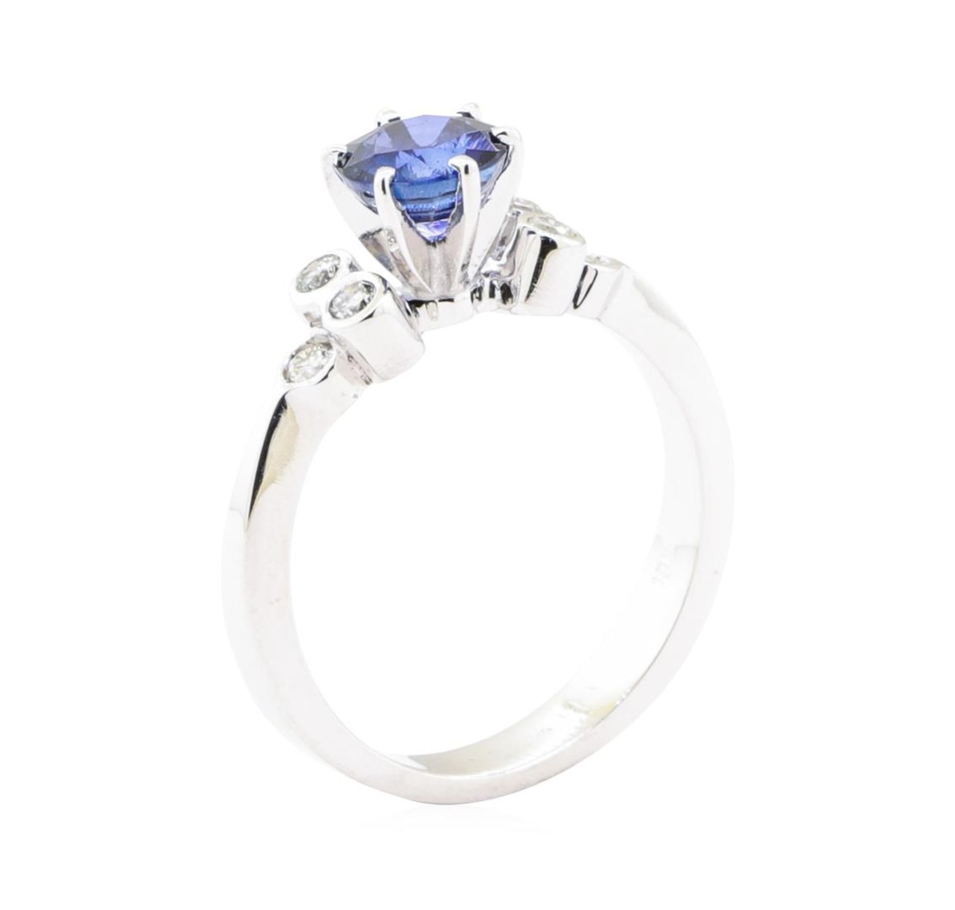 1.44ctw Sapphire and Diamond Ring - 18KT White Gold - Image 4 of 4