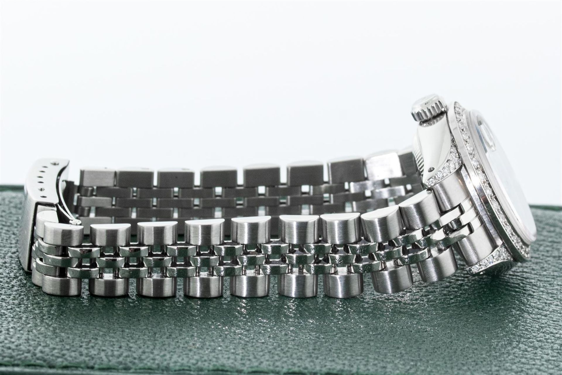 Rolex Ladies Stainless Steel 26MM Black Diamond Lugs Datejust Wristwatch Service - Image 7 of 9