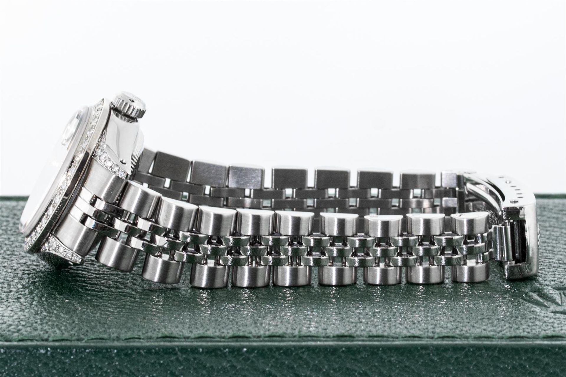 Rolex Ladies Stainless Steel 26MM Black Diamond Lugs Datejust Wristwatch Service - Image 6 of 9